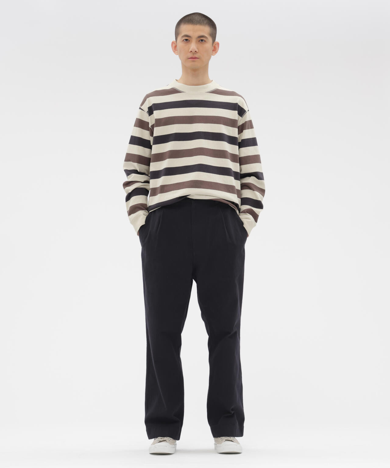 THREE COLOUR BLOCK STRIPE TOP