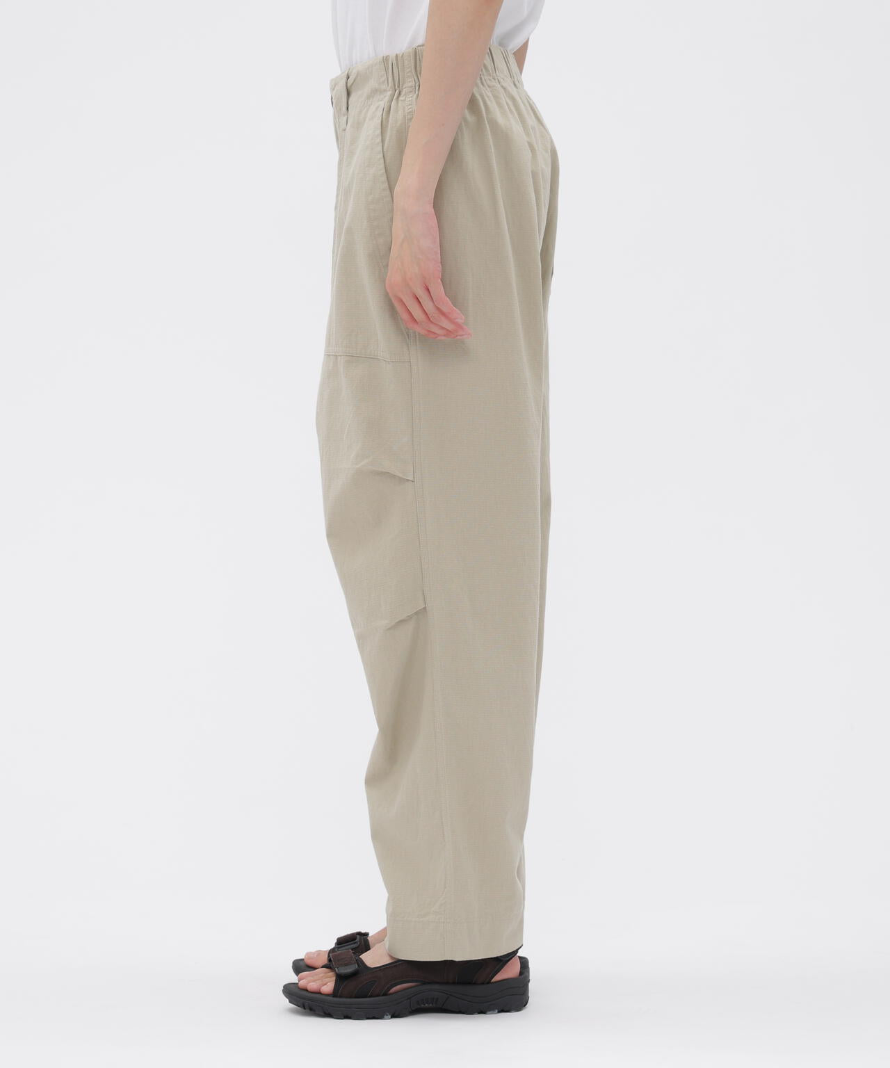 COTTON LINEN TINY RIPSTOP TROUSERS