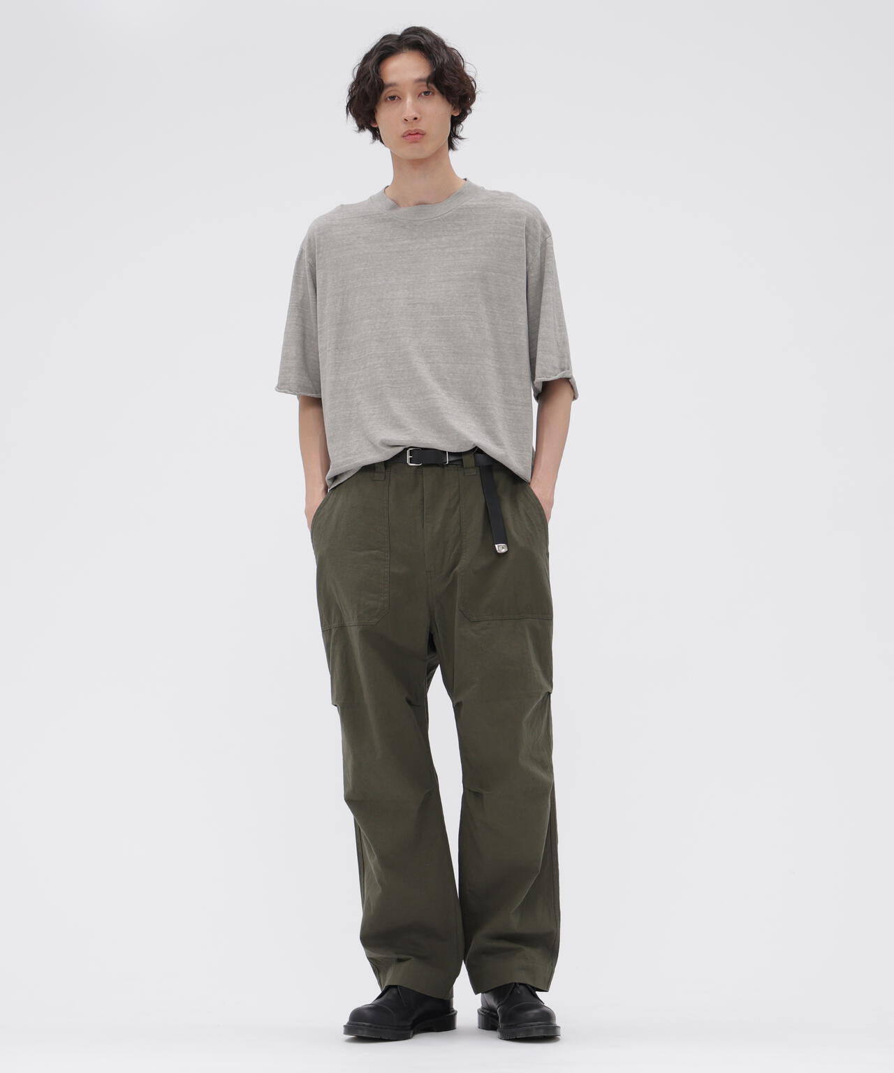 COTTON LINEN TINY RIPSTOP TROUSERS