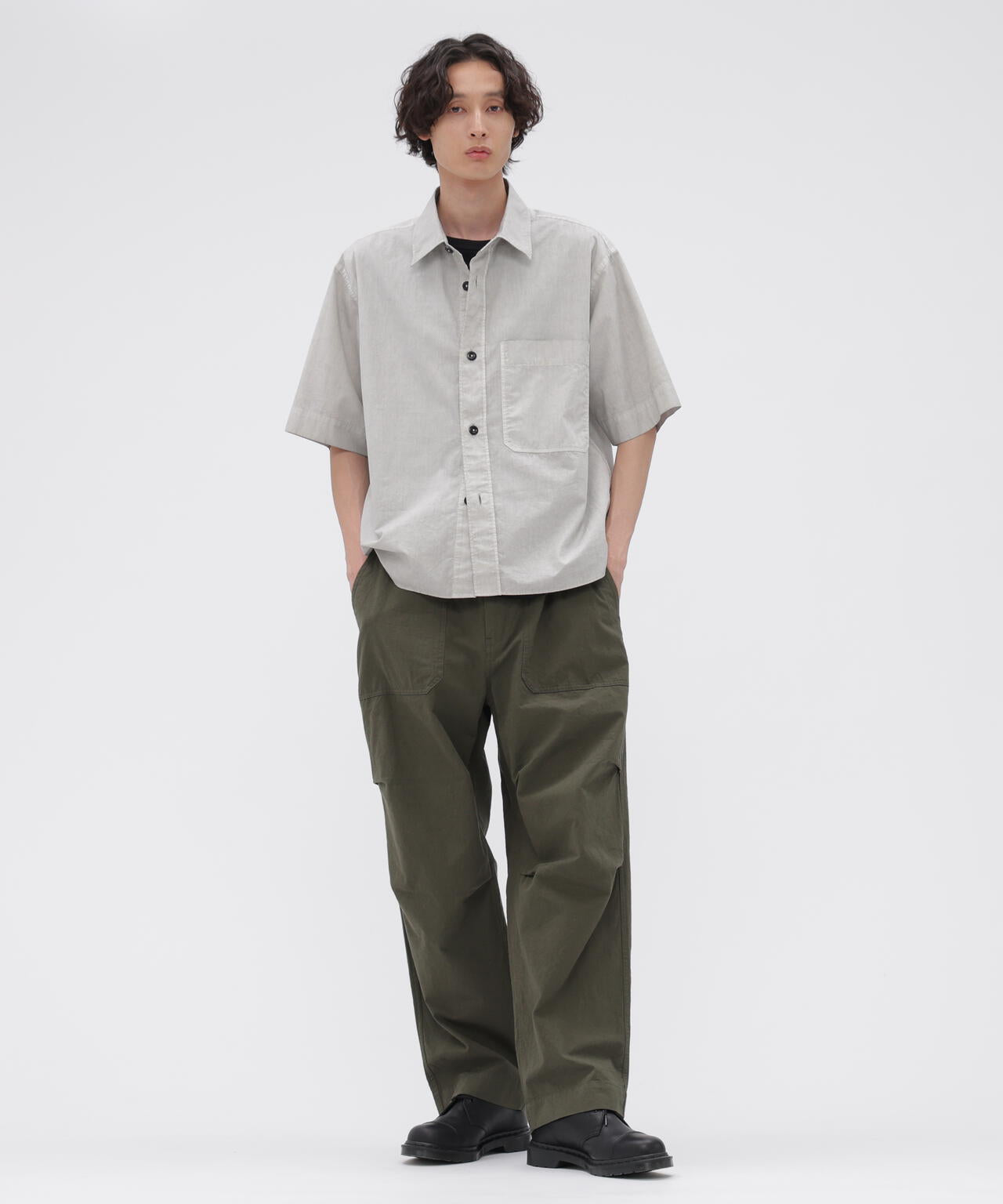 COTTON LINEN TINY RIPSTOP TROUSERS