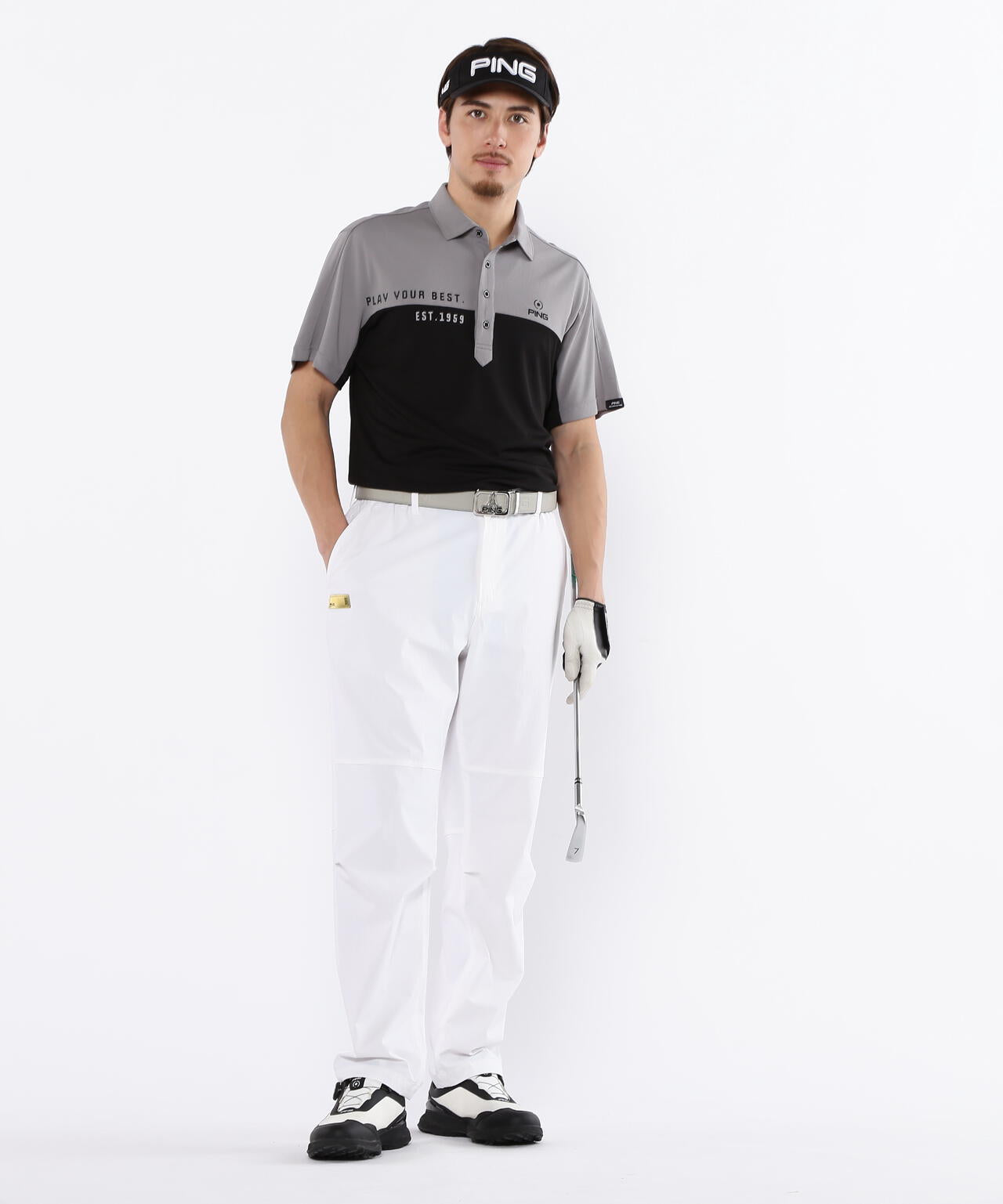【PING APPAREL】高通気ジャージ半袖ポロシャツ＜PERFORMANCE＞ (MENS)