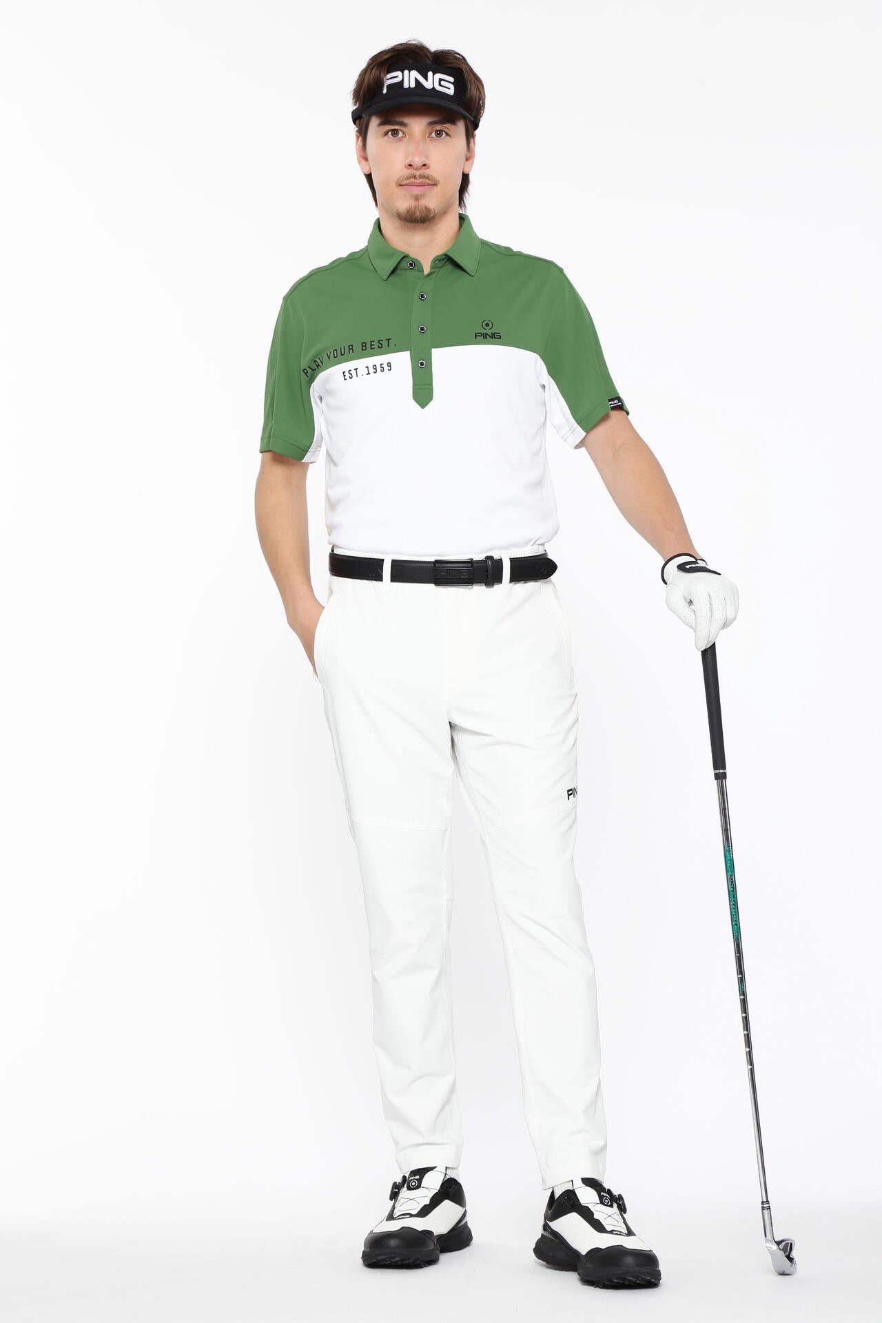 【PING APPAREL】高通気ジャージ半袖ポロシャツ＜PERFORMANCE＞ (MENS)
