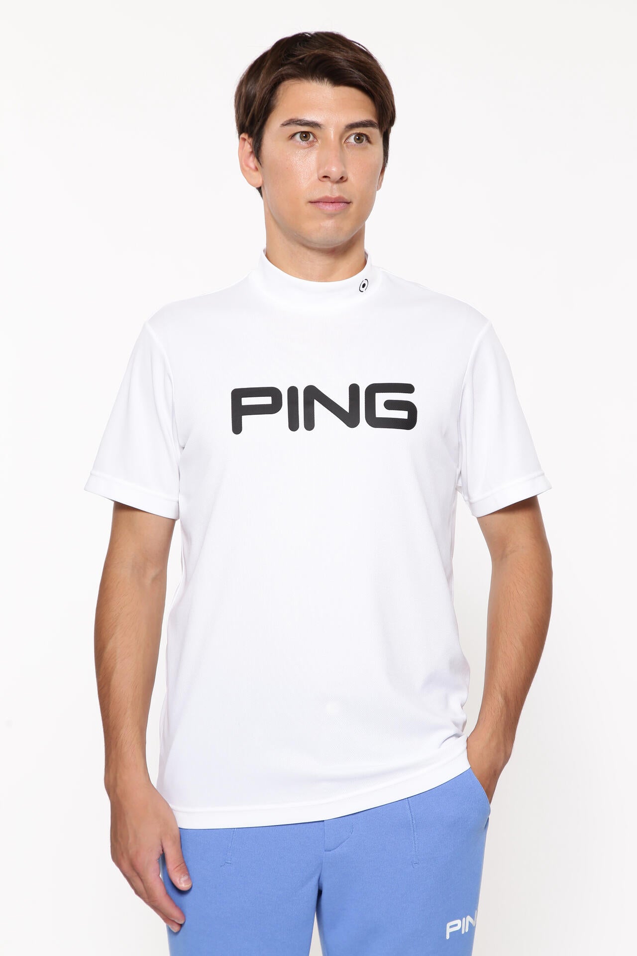 【PING APPAREL】ダブルメッシ半袖ハイネックカットソー ＜EARLY SPRING＞ (MENS)