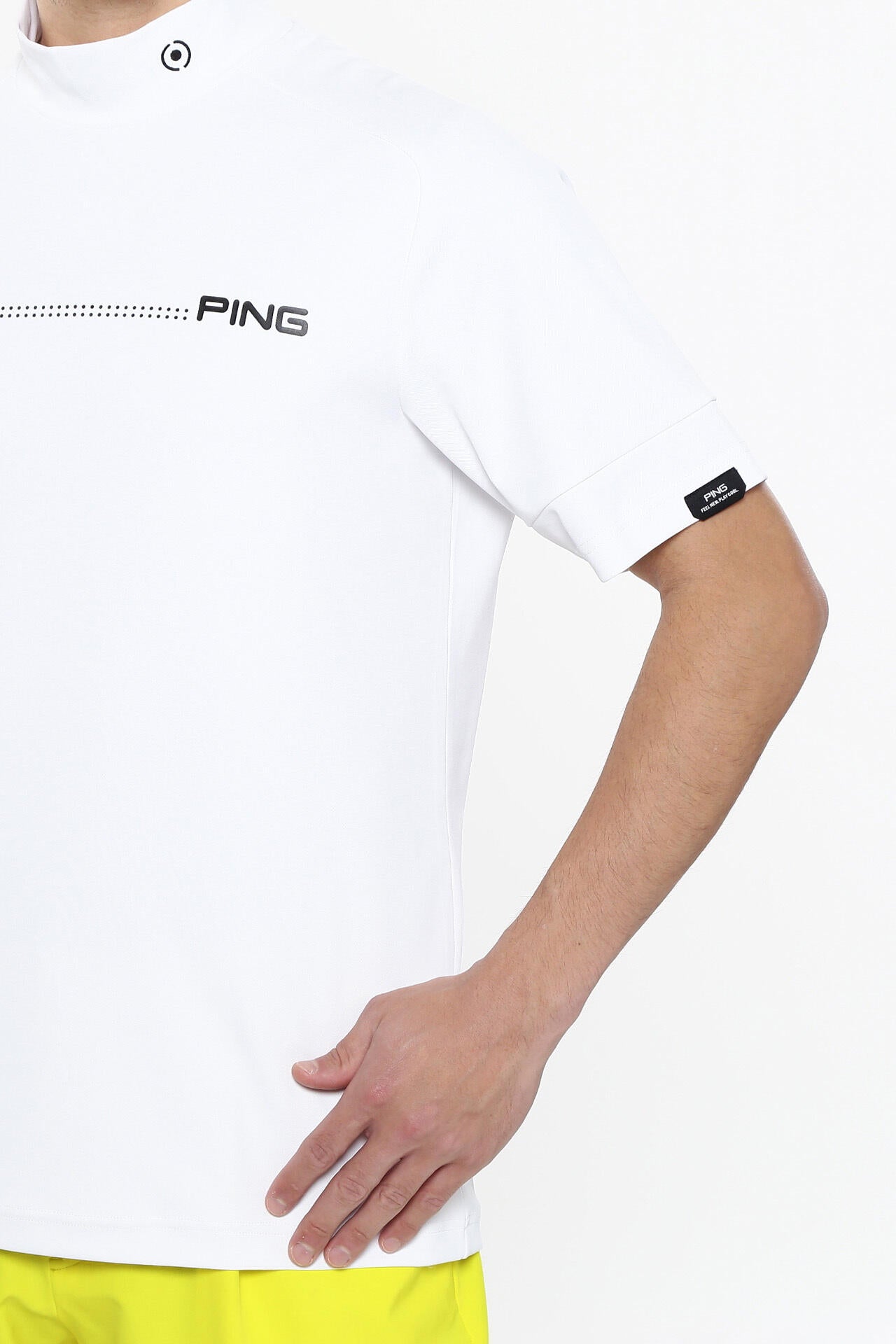 日本ゴルフツアー選手権蝉川プロ着用【PING APPAREL】涼風テラカノコ半袖ハイネックシャツ ＜PERFORMANCE＞ (MENS)