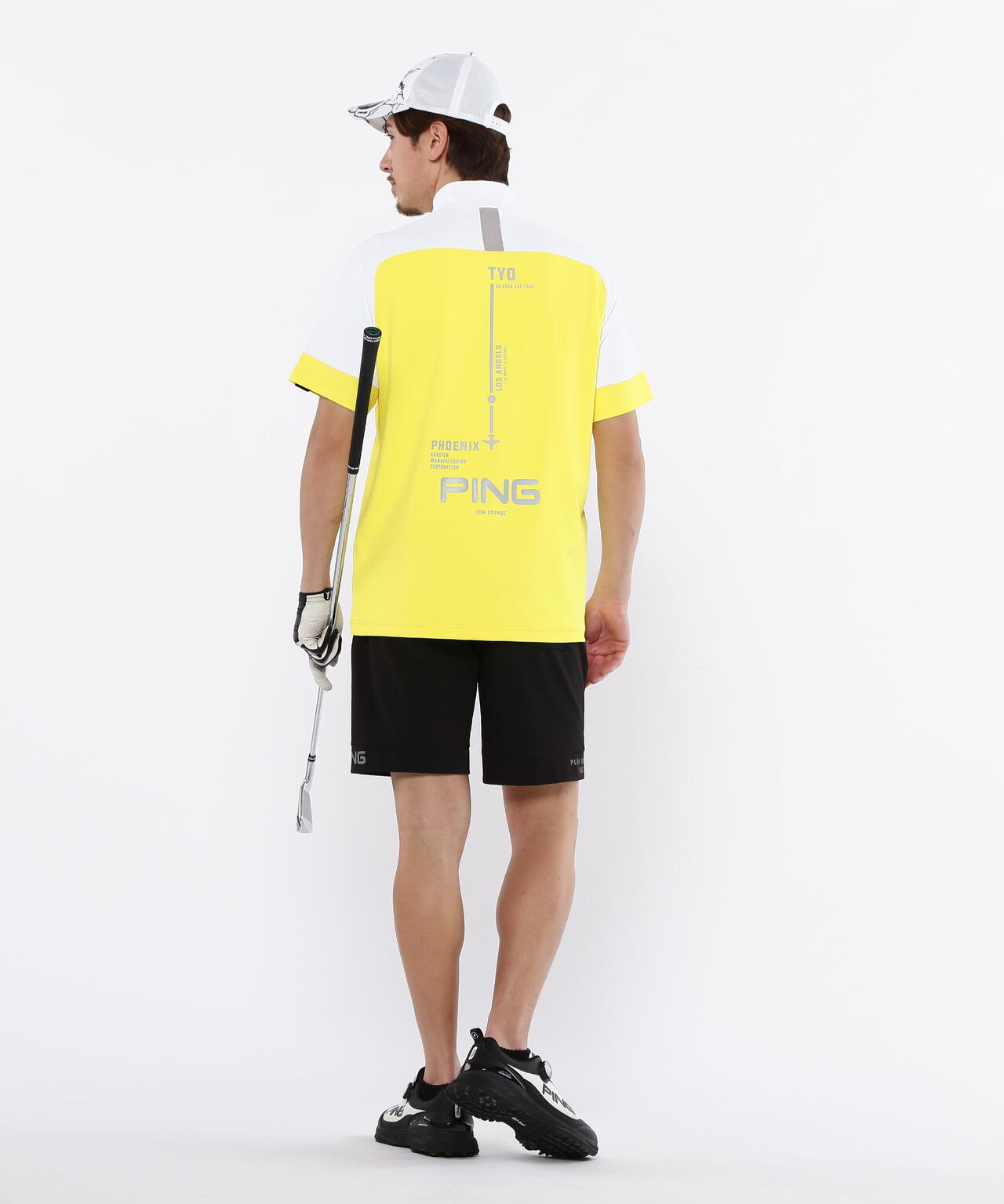 日本ゴルフツアー選手権蝉川プロ着用【PING APPAREL】涼風テラカノコ半袖ハイネックシャツ ＜PERFORMANCE＞ (MENS)