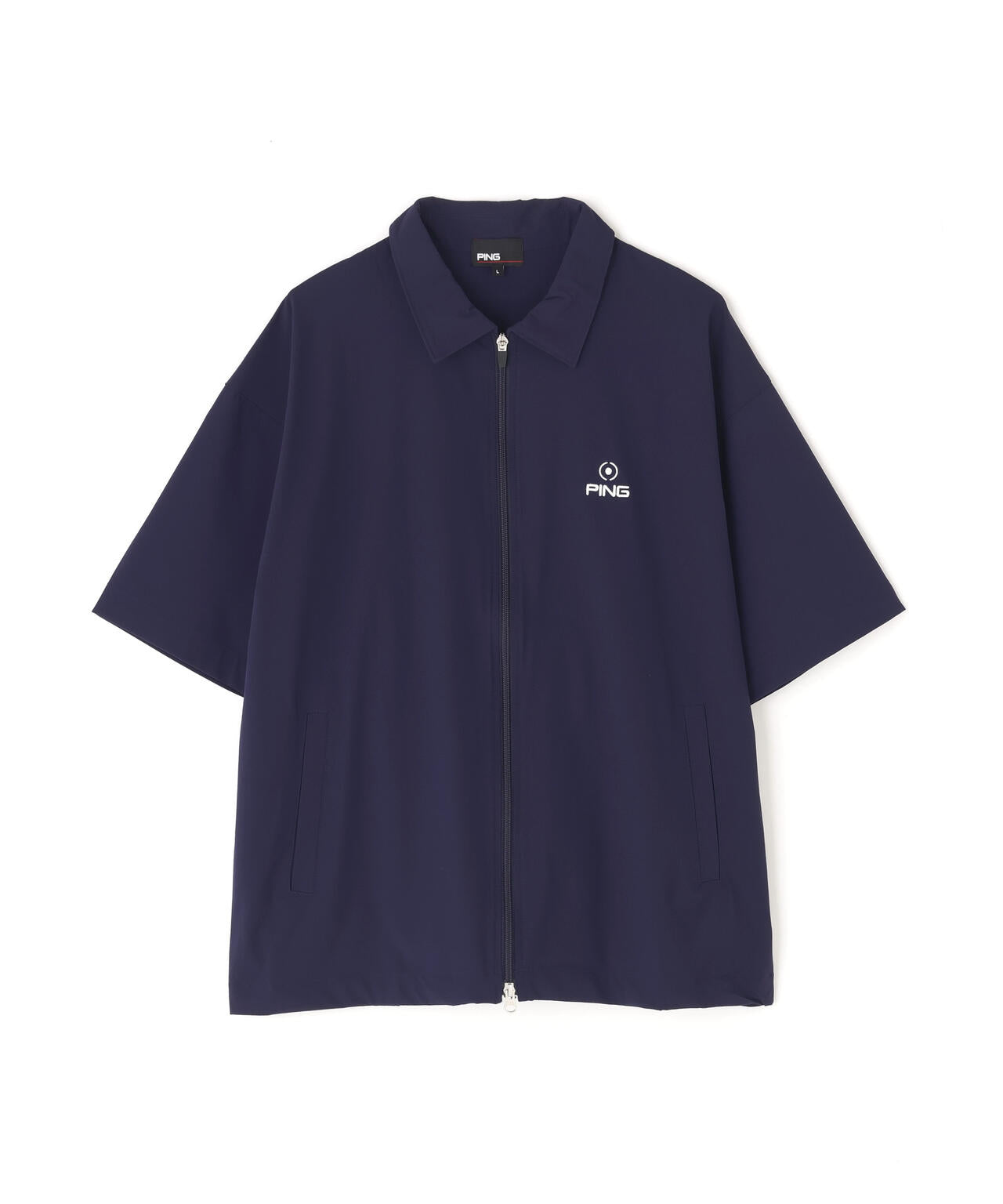 【PING APPAREL】ストレッチリップストップ半袖フルジップシャツ ＜NATIVE＞ (MENS)