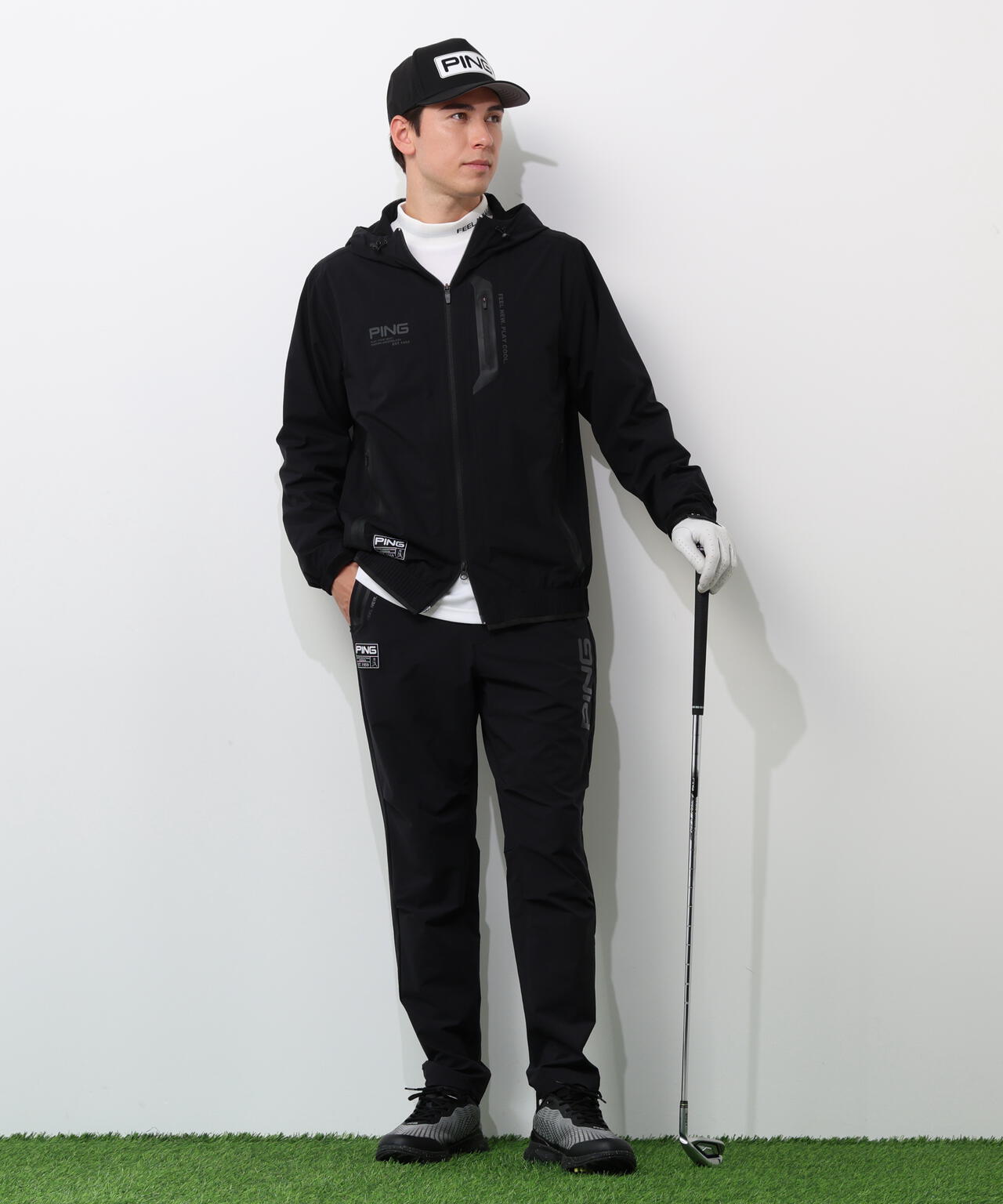 【PING APPAREL】撥水フルジップフーディーブルゾン ＜GOLD＞ (MENS)