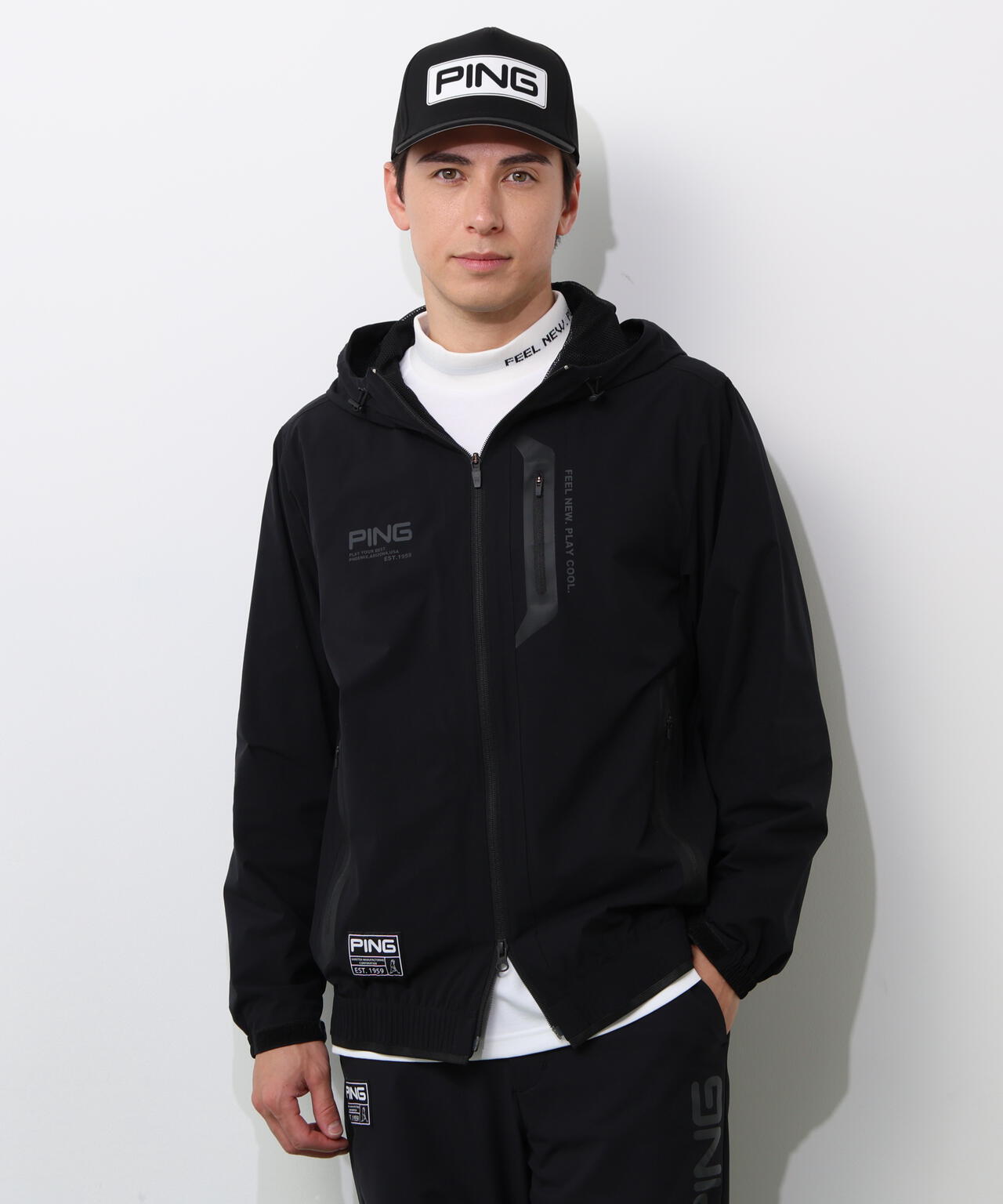 【PING APPAREL】撥水フルジップフーディーブルゾン ＜GOLD＞ (MENS)
