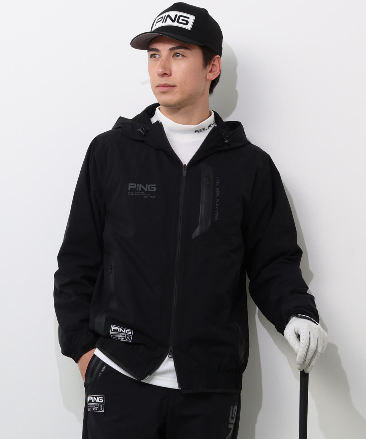 【PING APPAREL】撥水フルジップフーディーブルゾン ＜GOLD＞ (MENS)