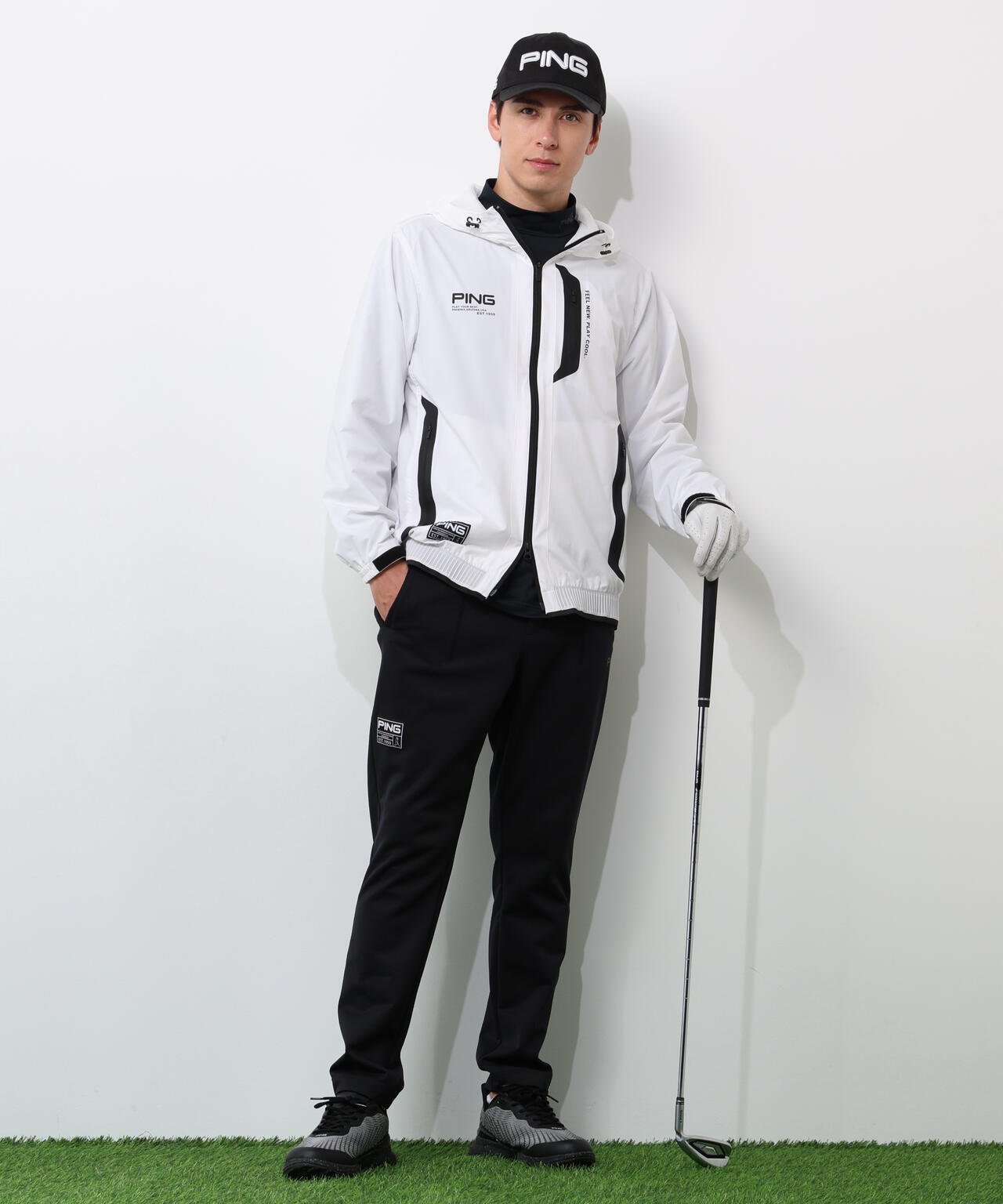【PING APPAREL】撥水フルジップフーディーブルゾン ＜GOLD＞ (MENS)