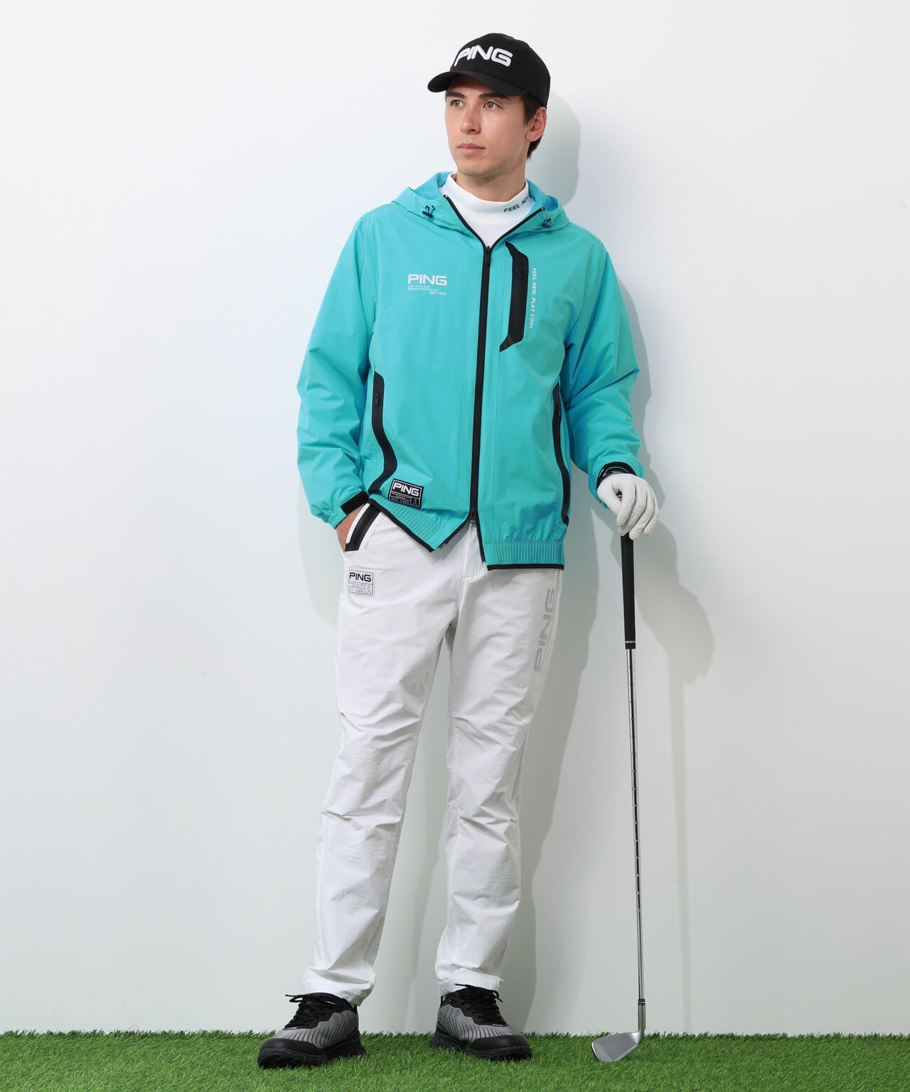 【PING APPAREL】撥水フルジップフーディーブルゾン ＜GOLD＞ (MENS)