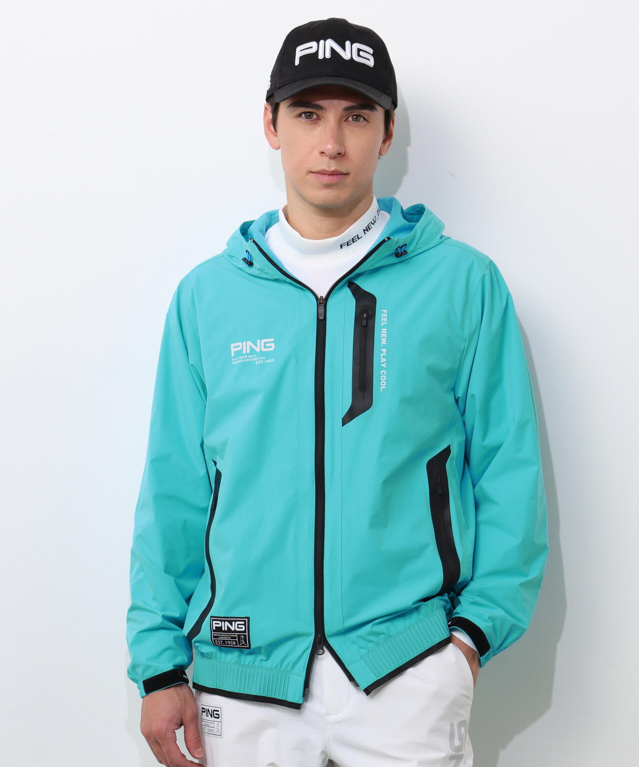 【PING APPAREL】撥水フルジップフーディーブルゾン ＜GOLD＞ (MENS)