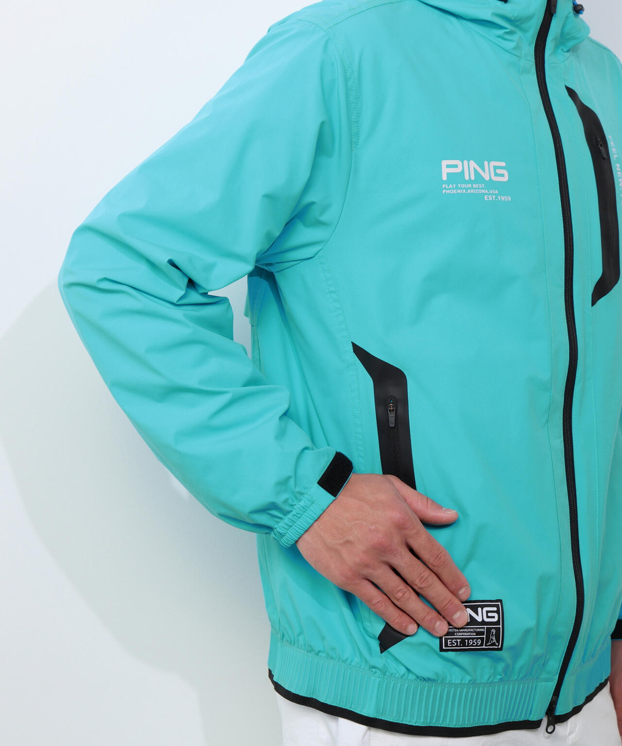 【PING APPAREL】撥水フルジップフーディーブルゾン ＜GOLD＞ (MENS)