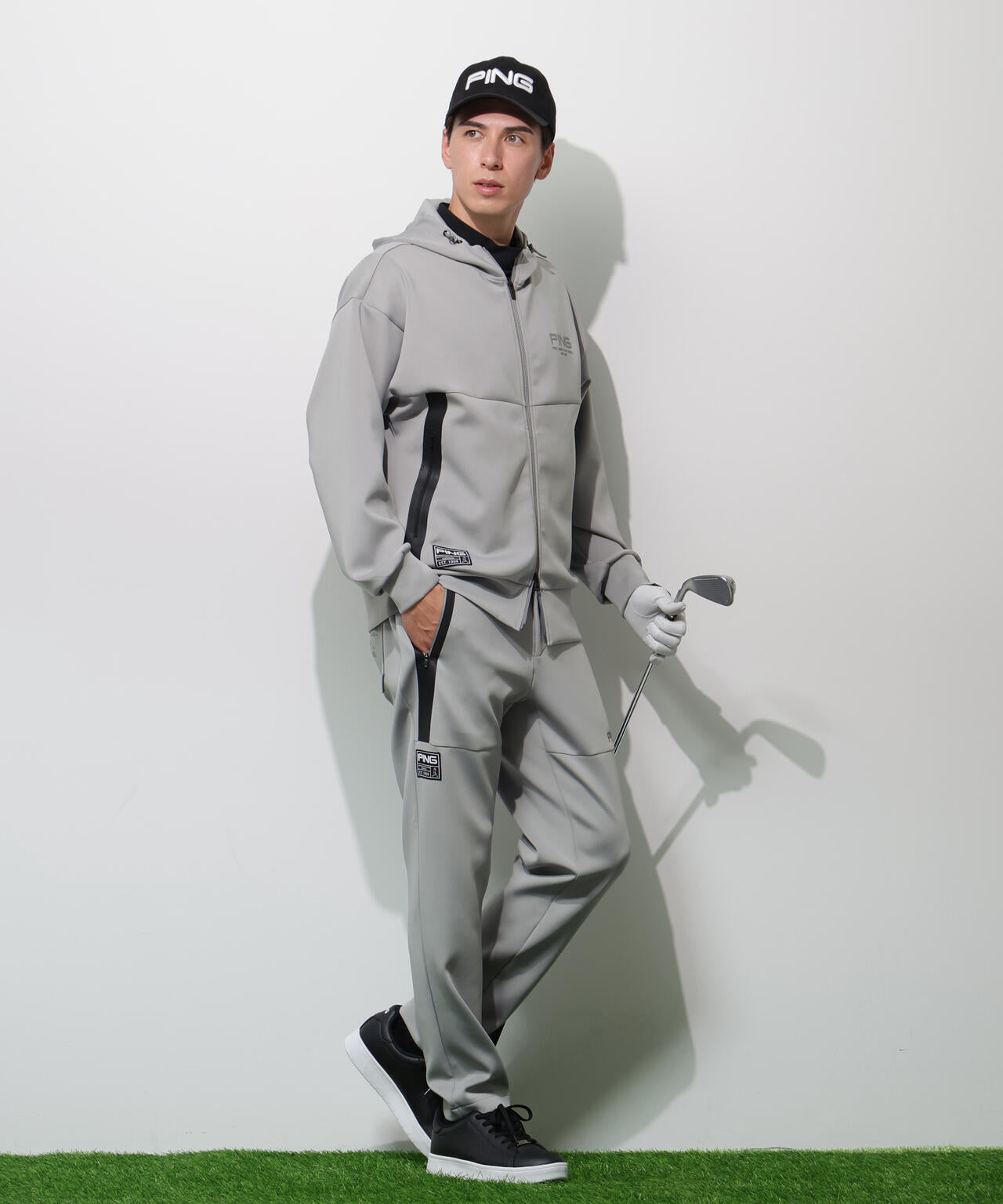 【PING APPAREL】ダンボールニットテーパードパンツ  ＜GOLD＞ (MENS)