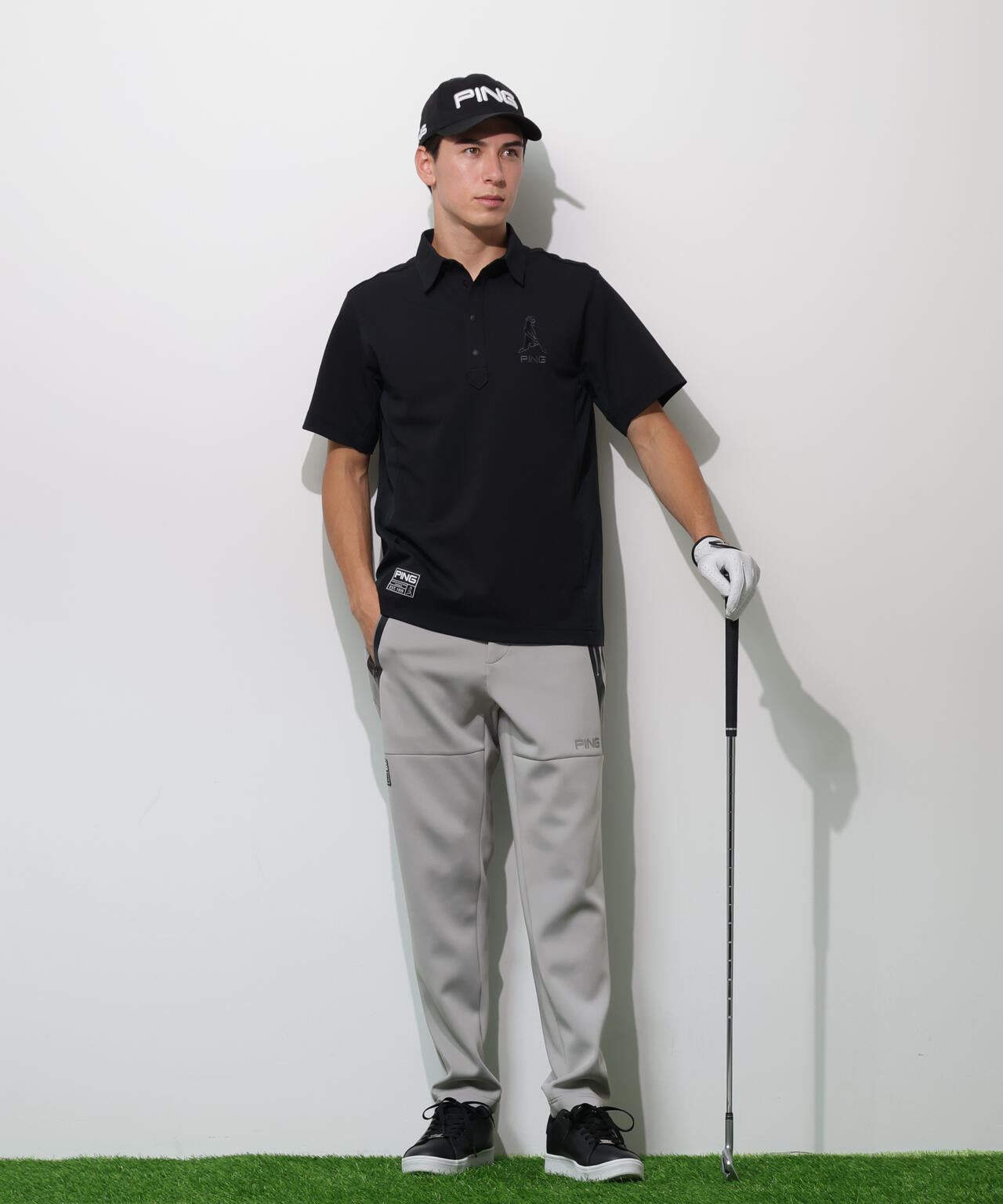 【PING APPAREL】ダンボールニットテーパードパンツ  ＜GOLD＞ (MENS)