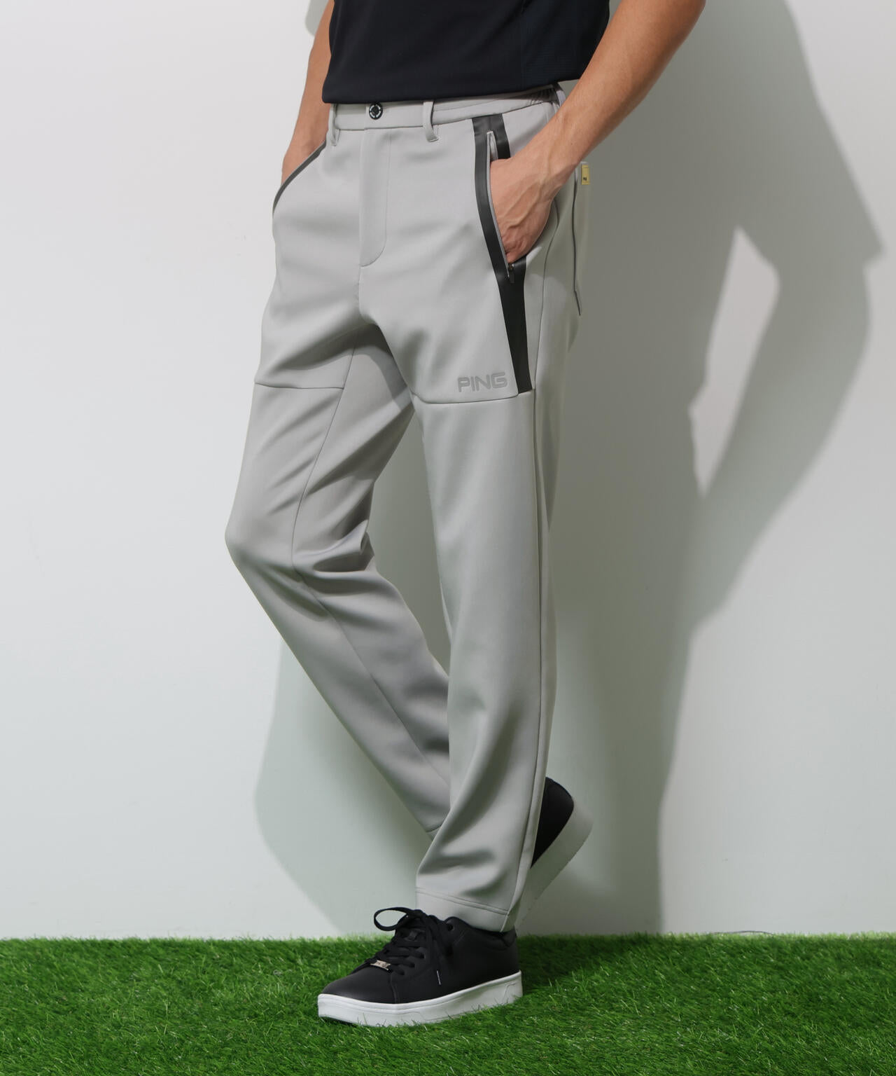 【PING APPAREL】ダンボールニットテーパードパンツ  ＜GOLD＞ (MENS)
