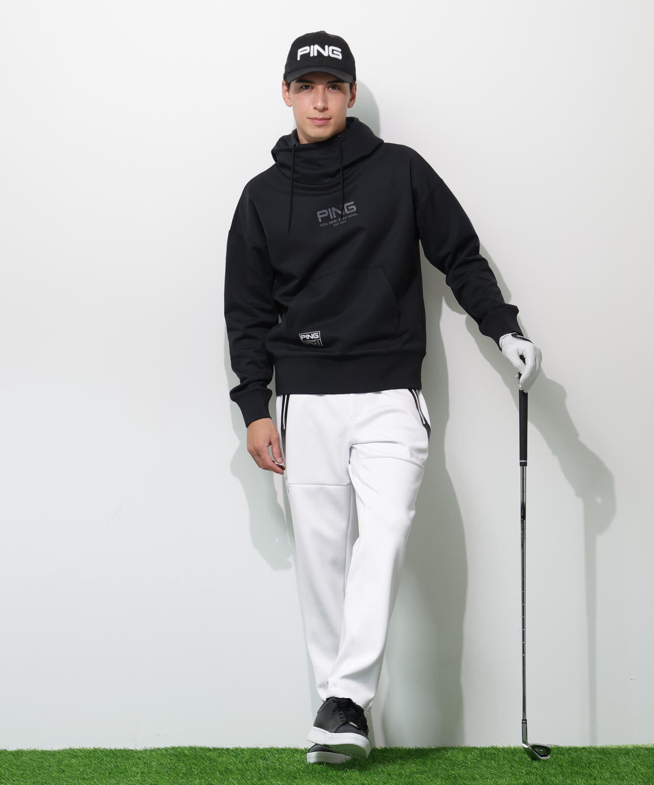 【PING APPAREL】ダンボールニットテーパードパンツ  ＜GOLD＞ (MENS)