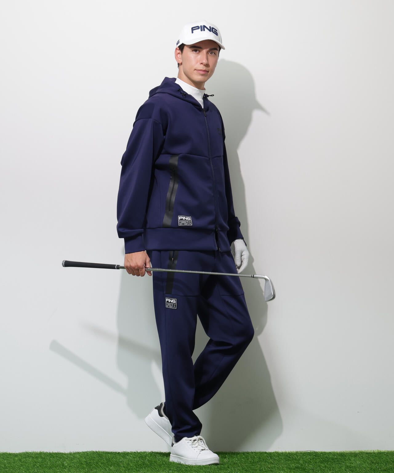 【PING APPAREL】ダンボールニットテーパードパンツ  ＜GOLD＞ (MENS)