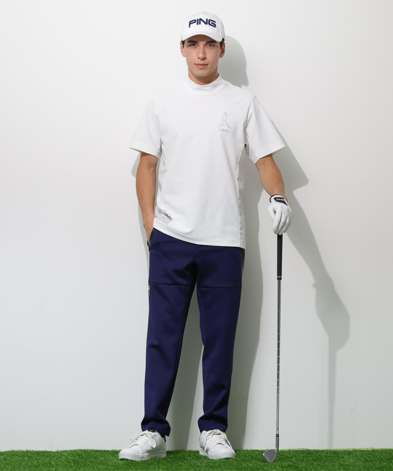【PING APPAREL】ダンボールニットテーパードパンツ  ＜GOLD＞ (MENS)