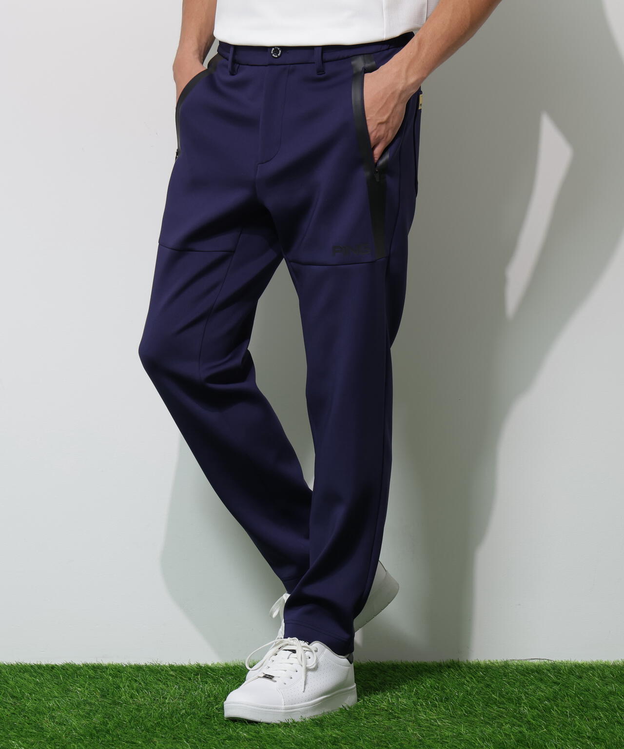 【PING APPAREL】ダンボールニットテーパードパンツ  ＜GOLD＞ (MENS)