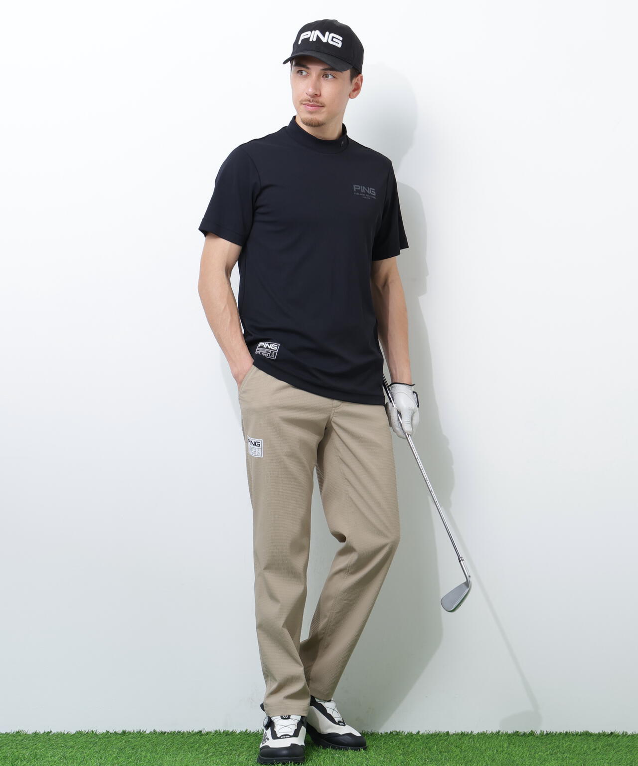 【PING APPAREL】ストレッチサッカー5ポケットパンツ ＜GOLD＞ (MENS)