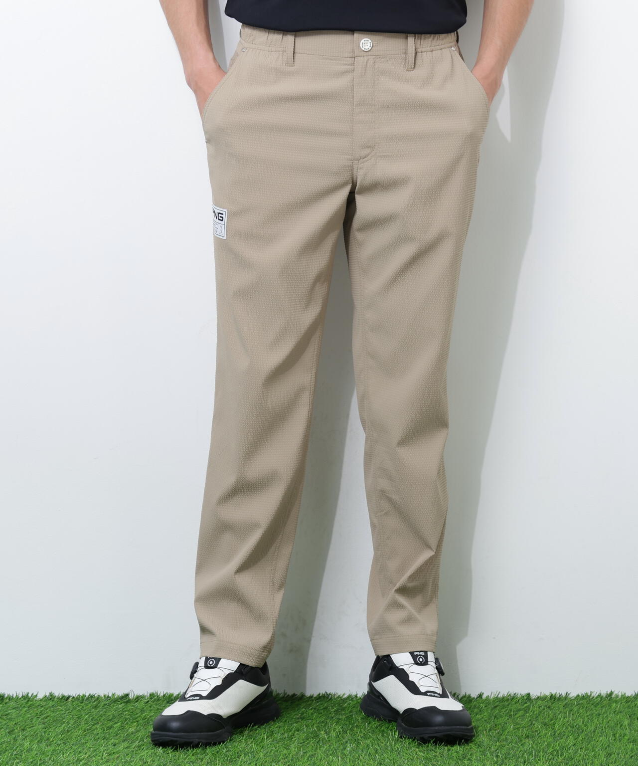 【PING APPAREL】ストレッチサッカー5ポケットパンツ ＜GOLD＞ (MENS)