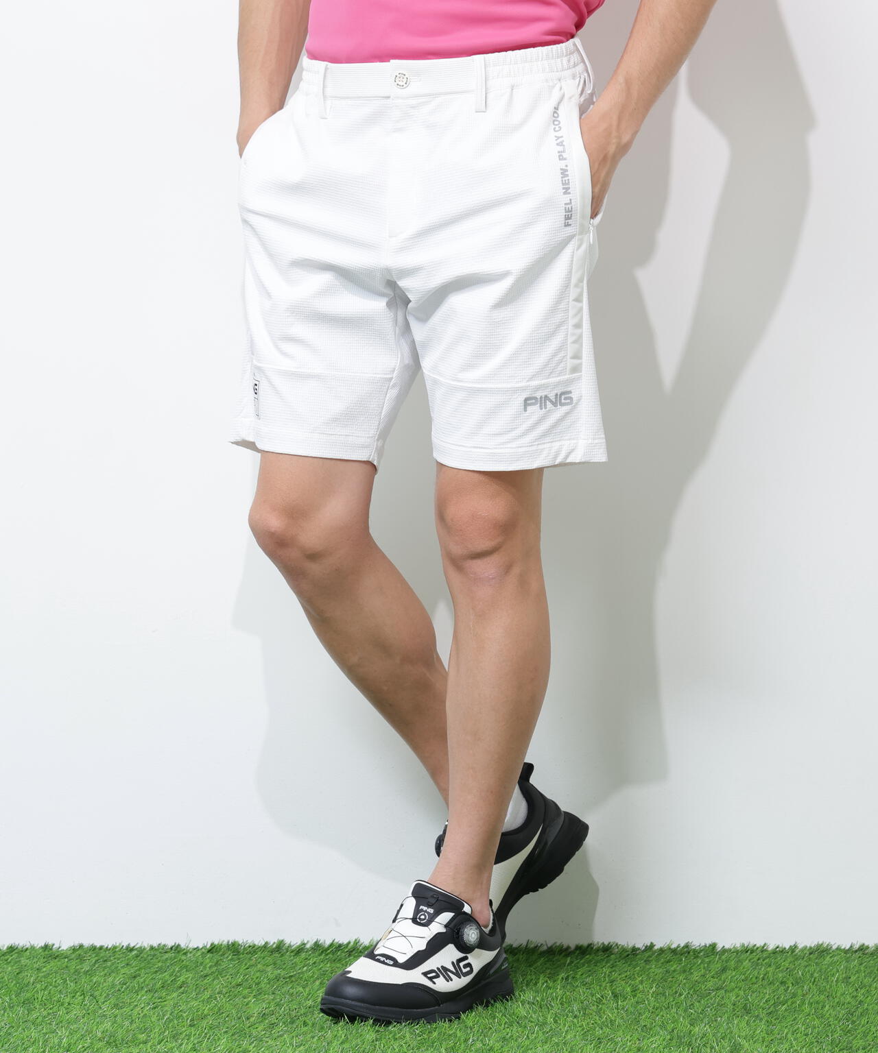 【PING APPAREL】全方向ストレッチ 緯二重ショートパンツ ＜GOLD＞ (MENS)