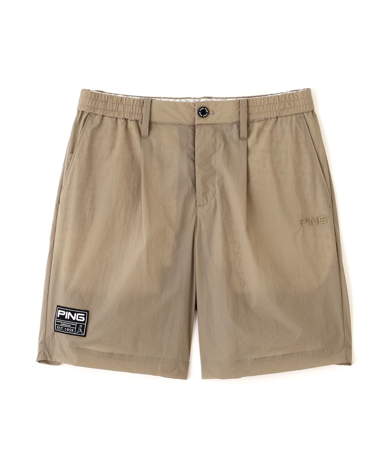 【PING APPAREL】ドライタッチナイロンストレッチタフタショートパンツ ＜GOLD＞ (MENS)