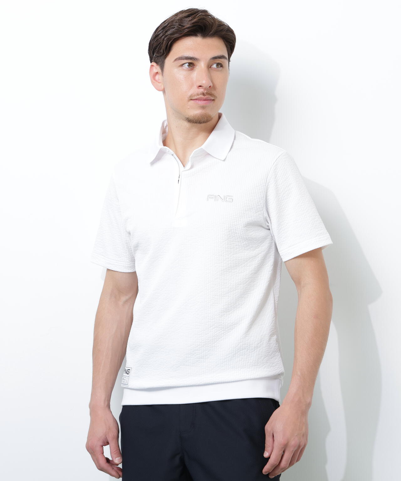 【PING APPAREL】PEサッカー半袖ポロシャツ ＜GOLD＞ (MENS)
