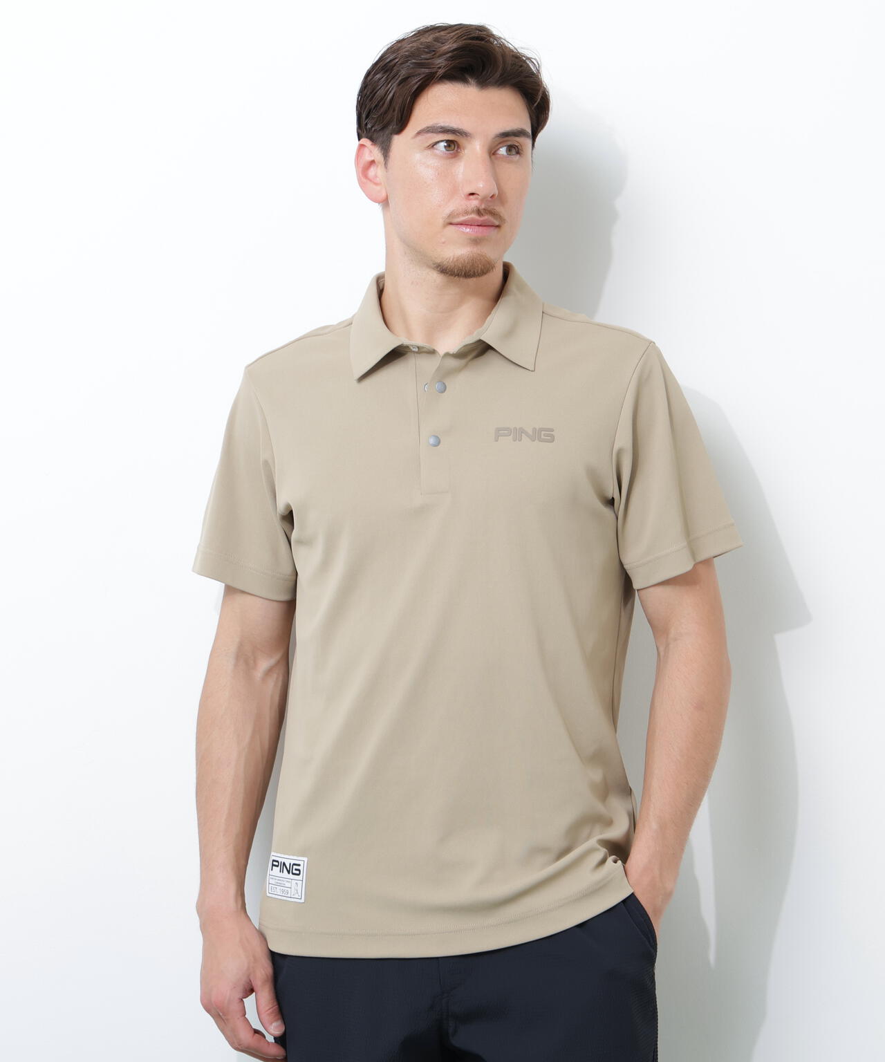 【PING APPAREL】スーパーシェルター06半袖ポロシャツ ＜GOLD＞ (MENS)