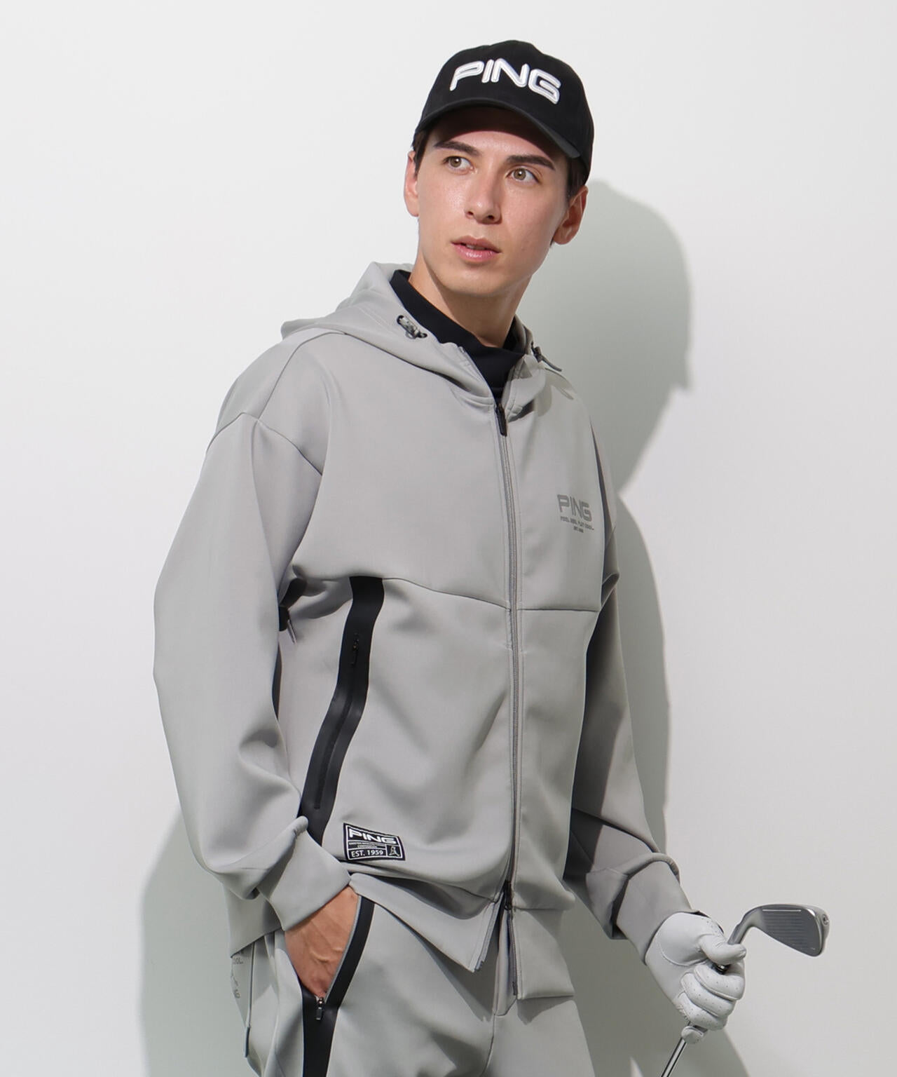 【PING APPAREL】ダンボールニットフルジップフーディー ＜GOLD＞ (MENS)