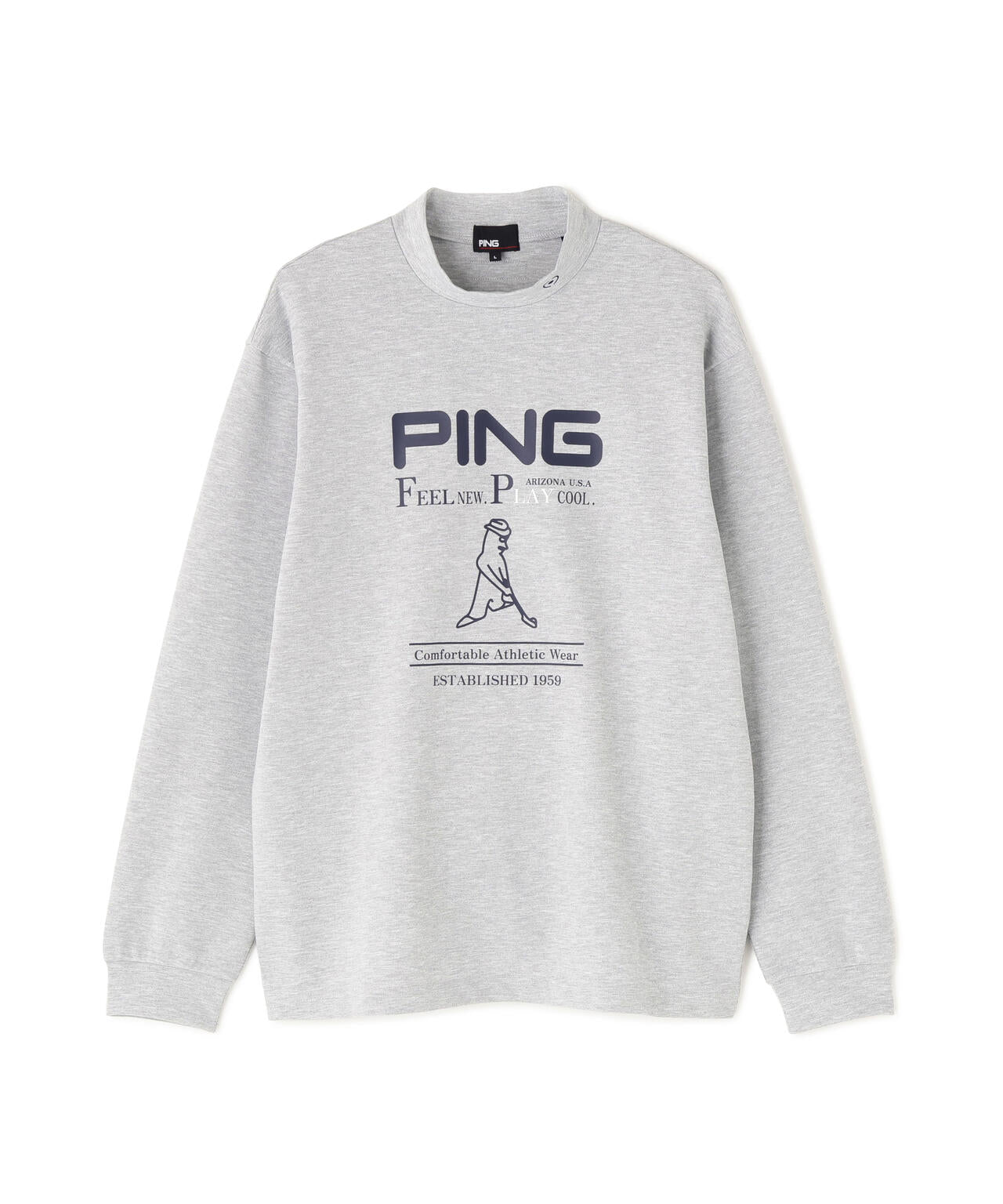 【PING APPAREL】冷感ポンチハイネックシャツ ＜NATIVE＞ (MENS)