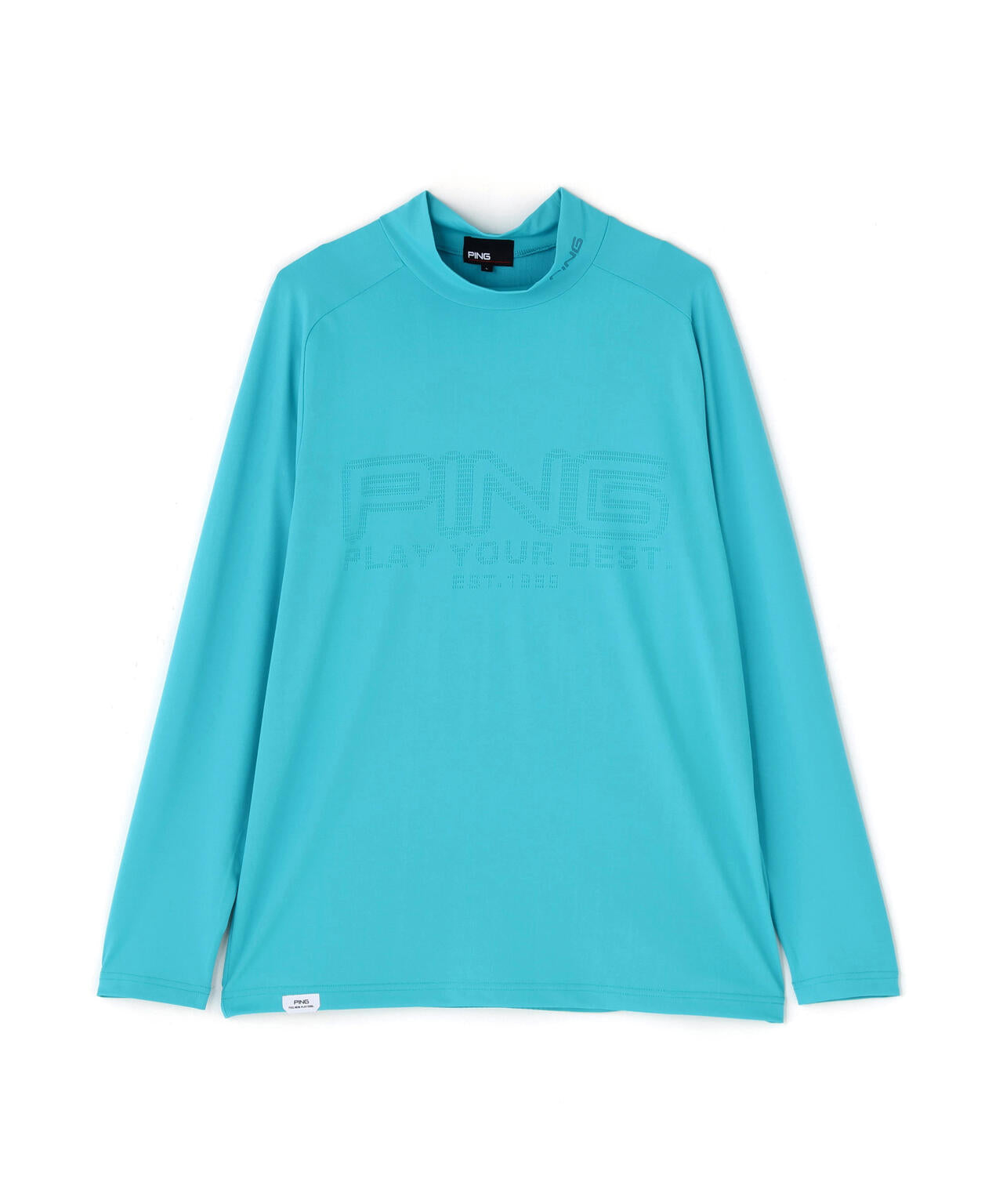 【PING APPAREL】パネルジャカード長袖ハイネックシャツ ＜PERFORMANCE＞ (MEANS)