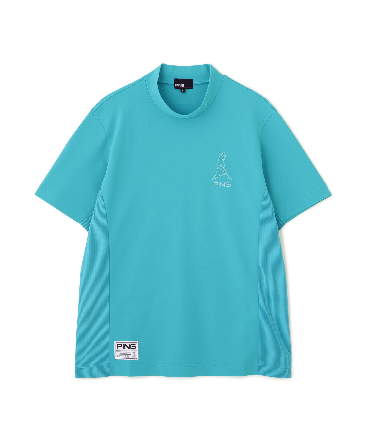 【PING APPAREL】レイブロック半袖ハイネックカットソー ＜GOLD＞ (MENS)