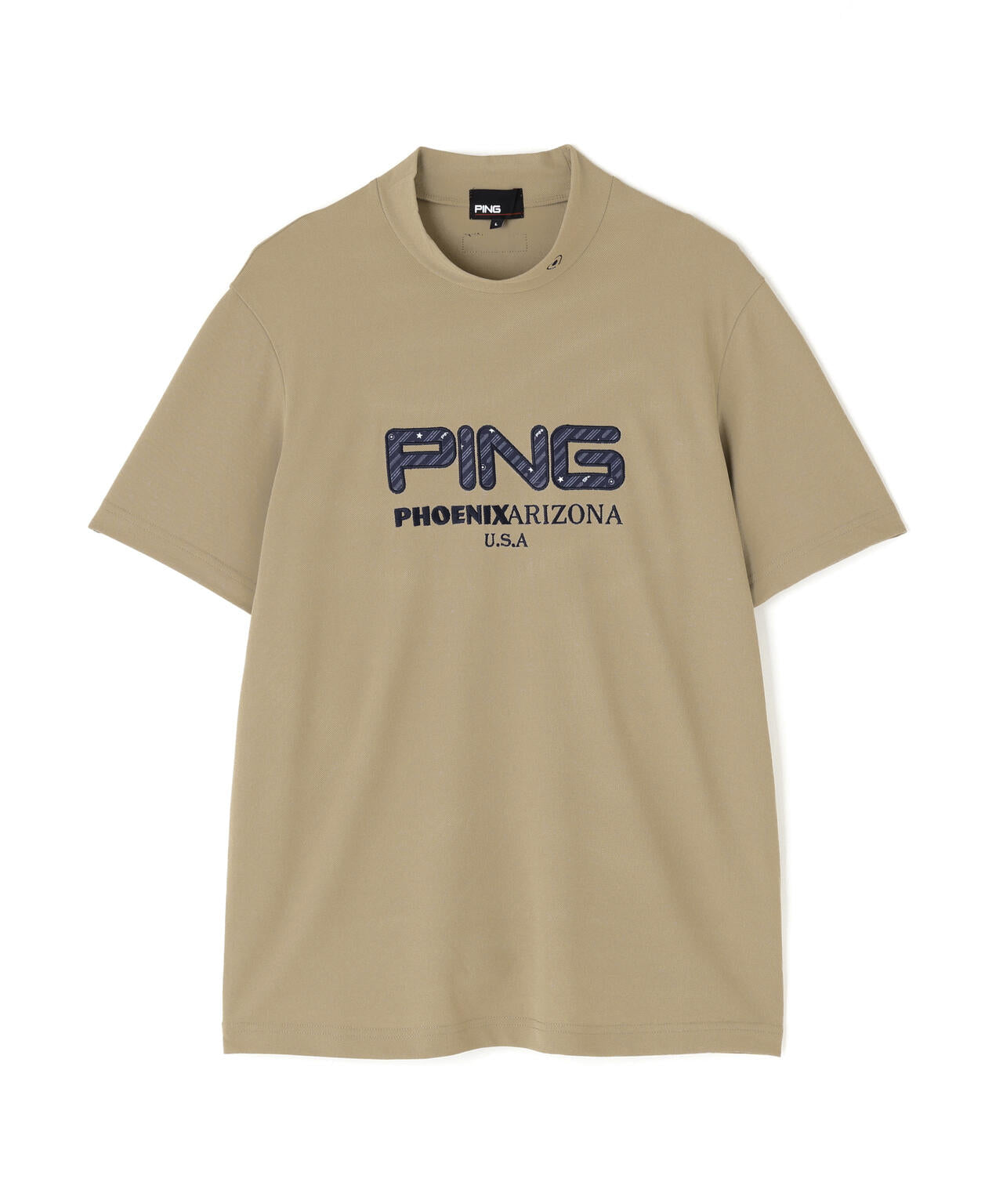 【PING APPAREL】アップリケ半袖ハイネックシャツ ＜NATIVE＞ (MENS)
