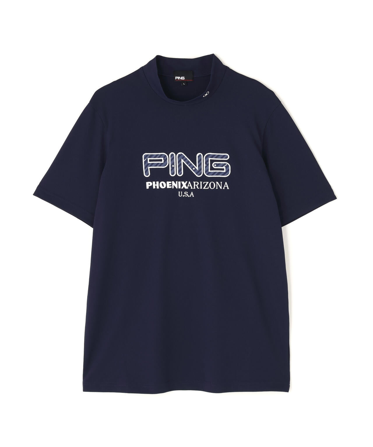 【PING APPAREL】アップリケ半袖ハイネックシャツ ＜NATIVE＞ (MENS)