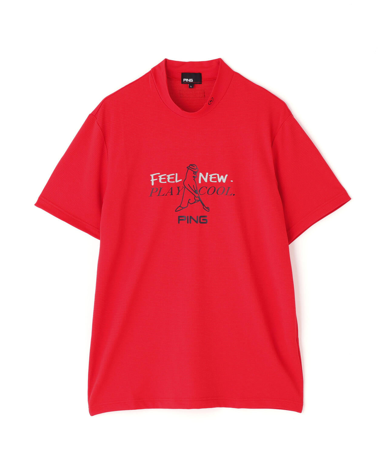 【PING APPAREL】SNAPTEXカノコインレーMr.PINGプリント半袖ハイネックカットソー ＜NATIVE＞ (MENS)