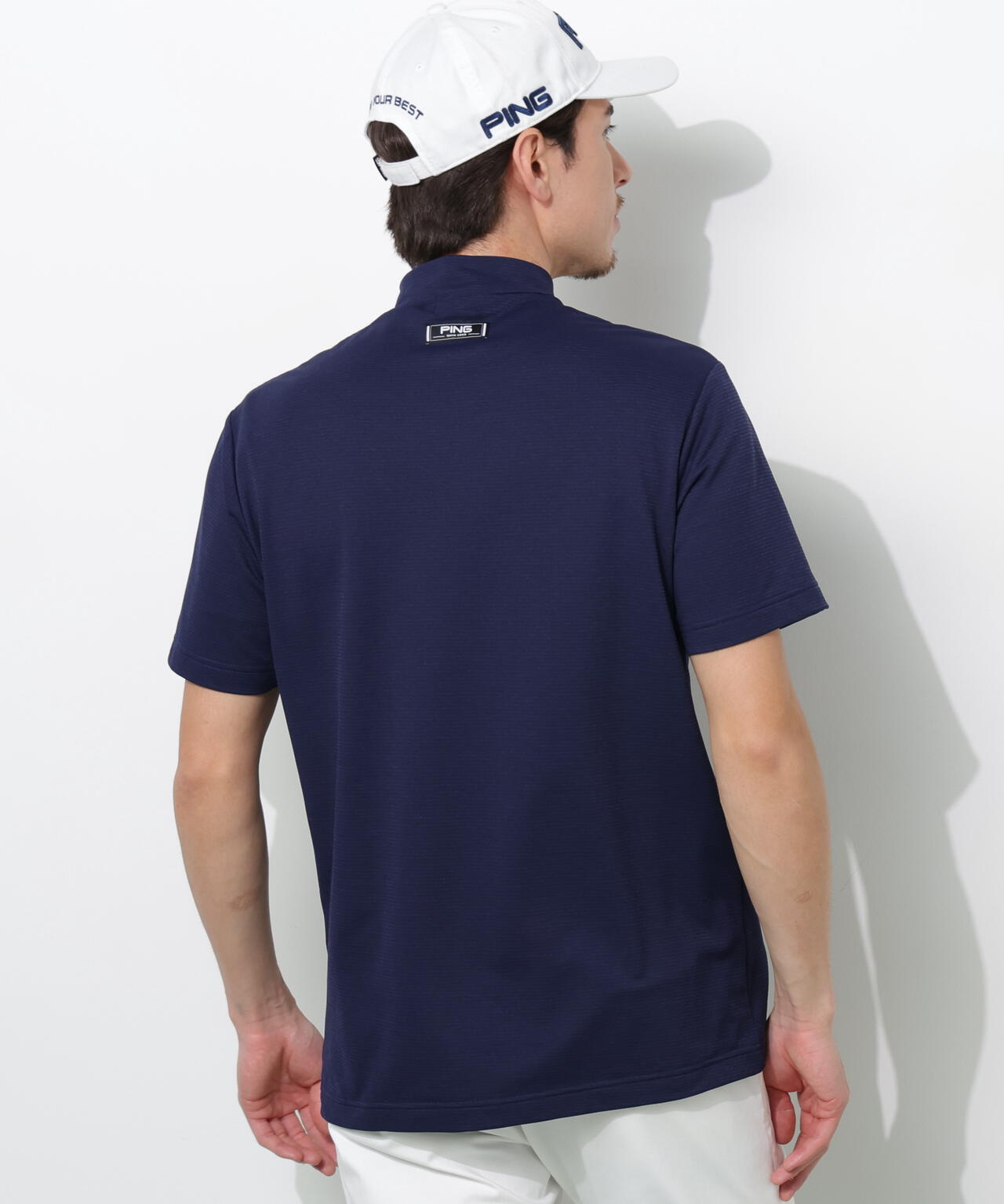 【PING APPAREL】SNAPTEXカノコインレーMr.PINGプリント半袖ハイネックカットソー ＜NATIVE＞ (MENS)