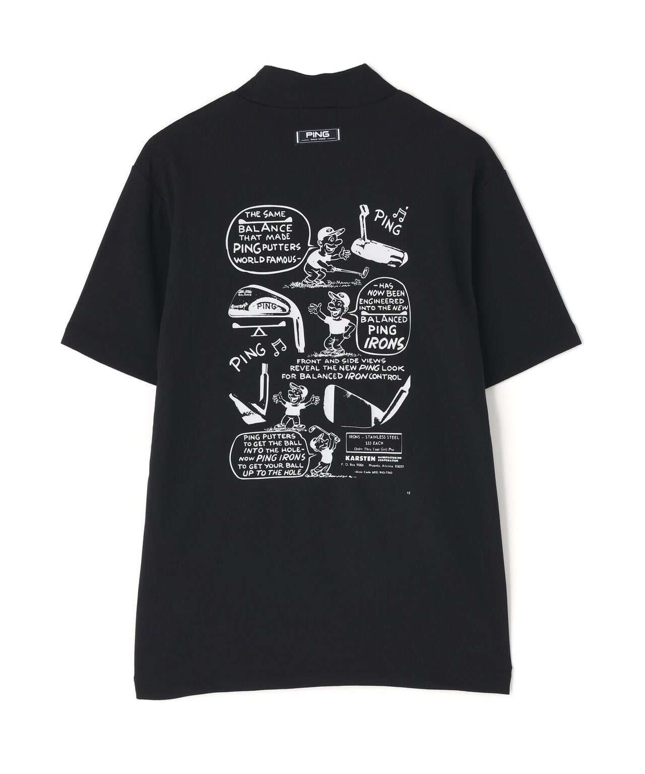 【PING APPAREL】【10カラーシリーズ】PEカノコ半袖ハイネックシャツ ＜NATIVE＞ (MENS)