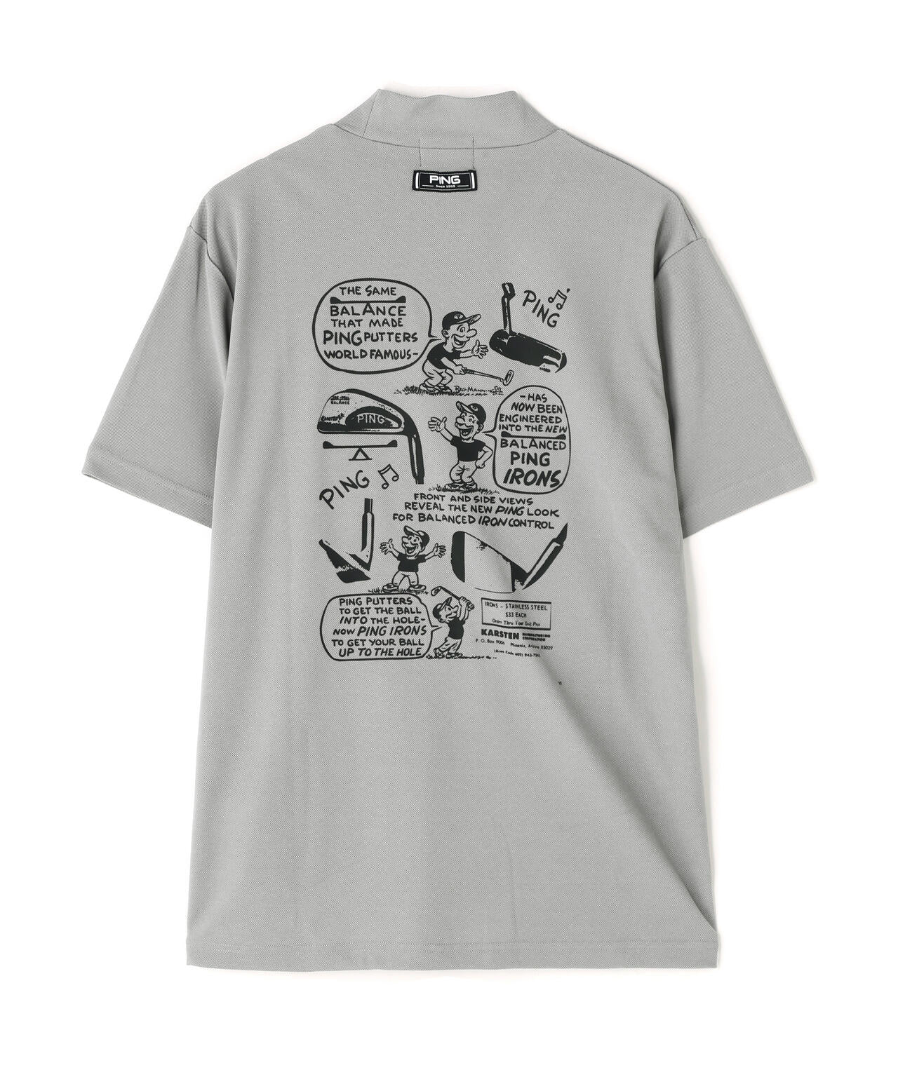 【PING APPAREL】【10カラーシリーズ】PEカノコ半袖ハイネックシャツ ＜NATIVE＞ (MENS)