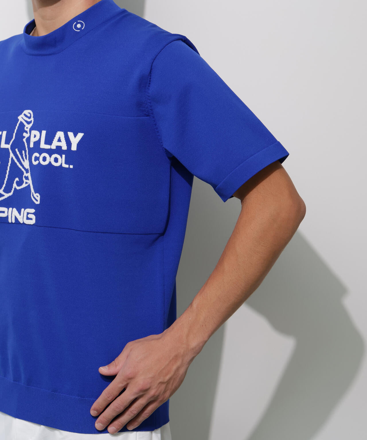【PING APPAREL】Mr.PING 半袖ハイネックニットプルオーバー ＜GOLD＞ (MENS)