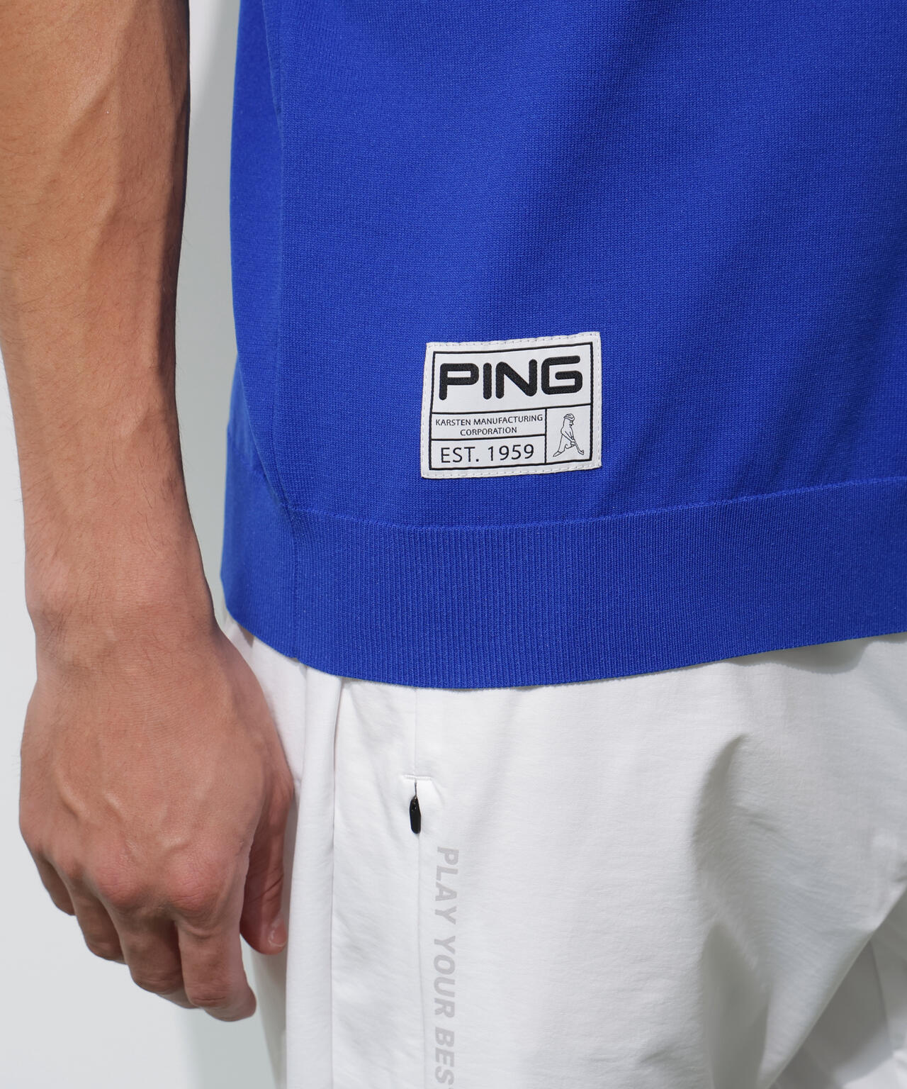 【PING APPAREL】Mr.PING 半袖ハイネックニットプルオーバー ＜GOLD＞ (MENS)
