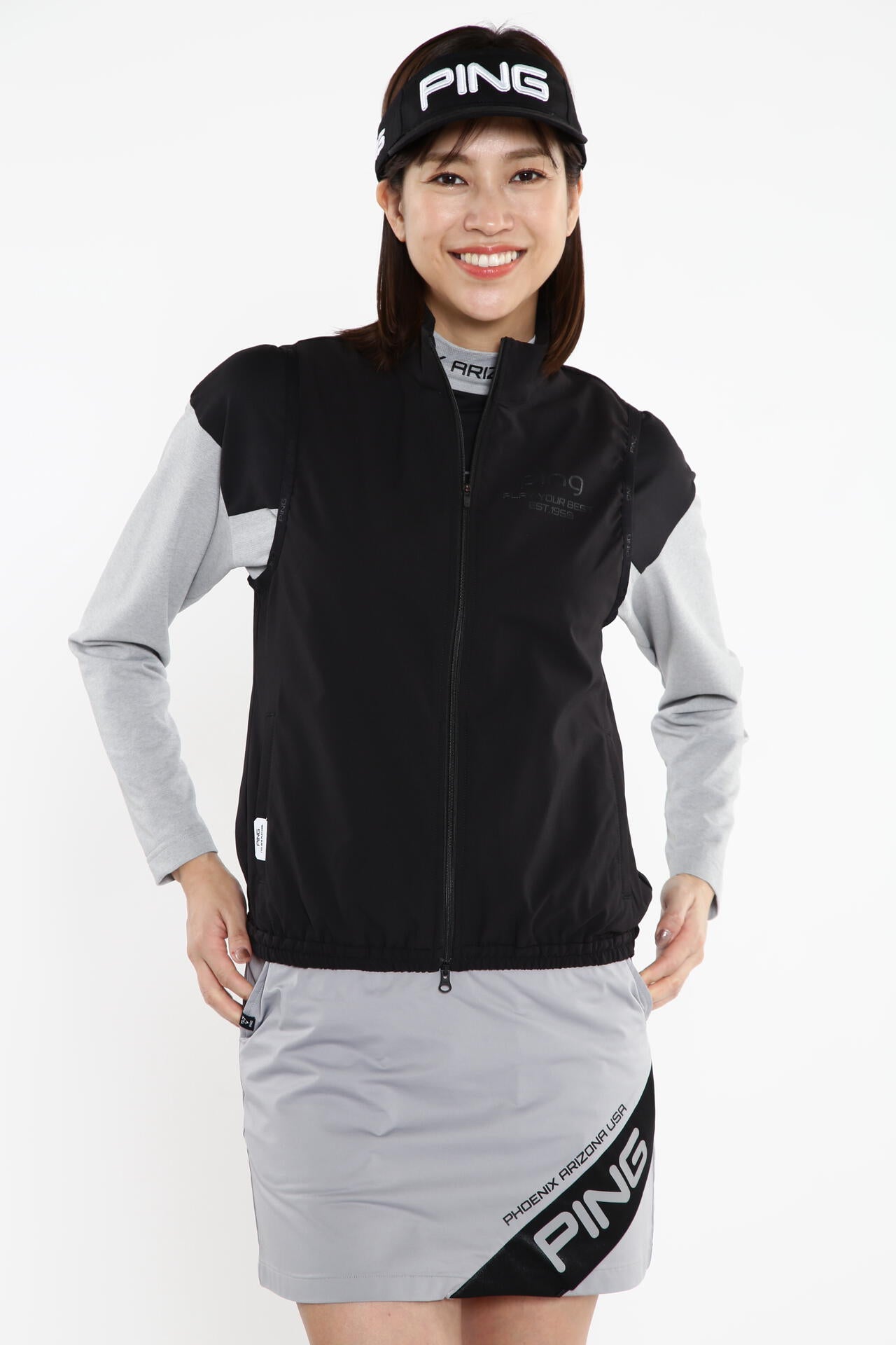 【PING APPAREL】【プルオーバー+ベスト】リップストップ ツインブルゾン ＜PERFORMANCE＞ (LADIES)