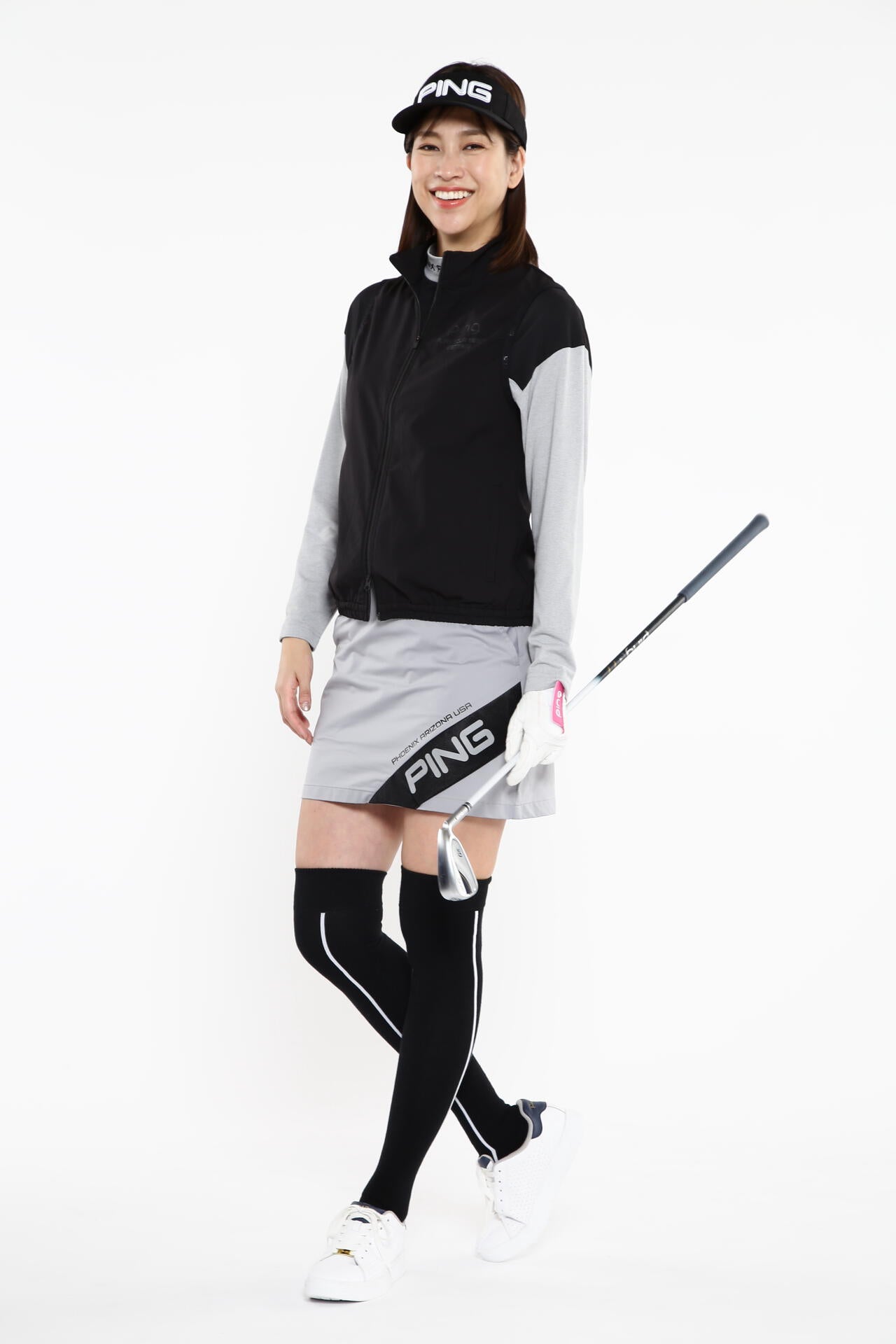 【PING APPAREL】【プルオーバー+ベスト】リップストップ ツインブルゾン ＜PERFORMANCE＞ (LADIES)