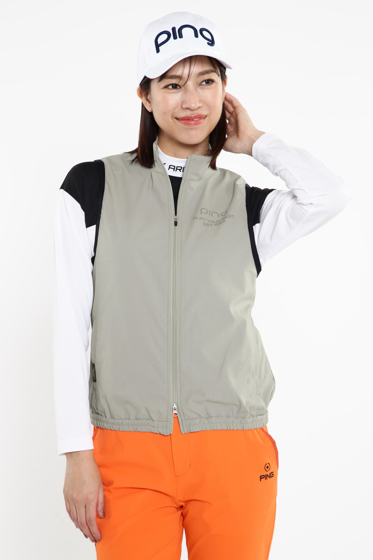 【PING APPAREL】【プルオーバー+ベスト】リップストップ ツインブルゾン ＜PERFORMANCE＞ (LADIES)