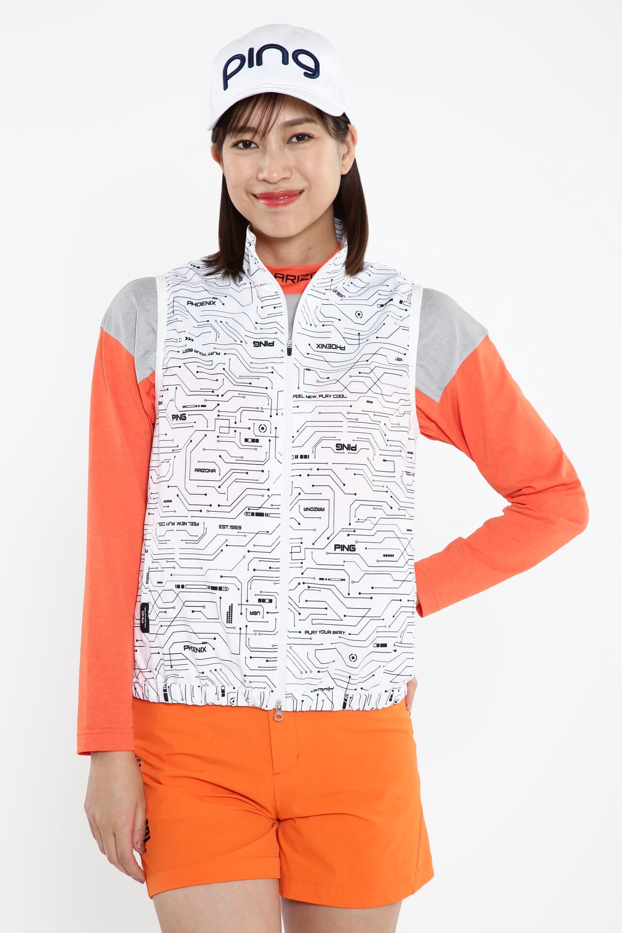 【PING APPAREL】【プルオーバー+ベスト】リップストップ ツインブルゾン ＜PERFORMANCE＞ (LADIES)