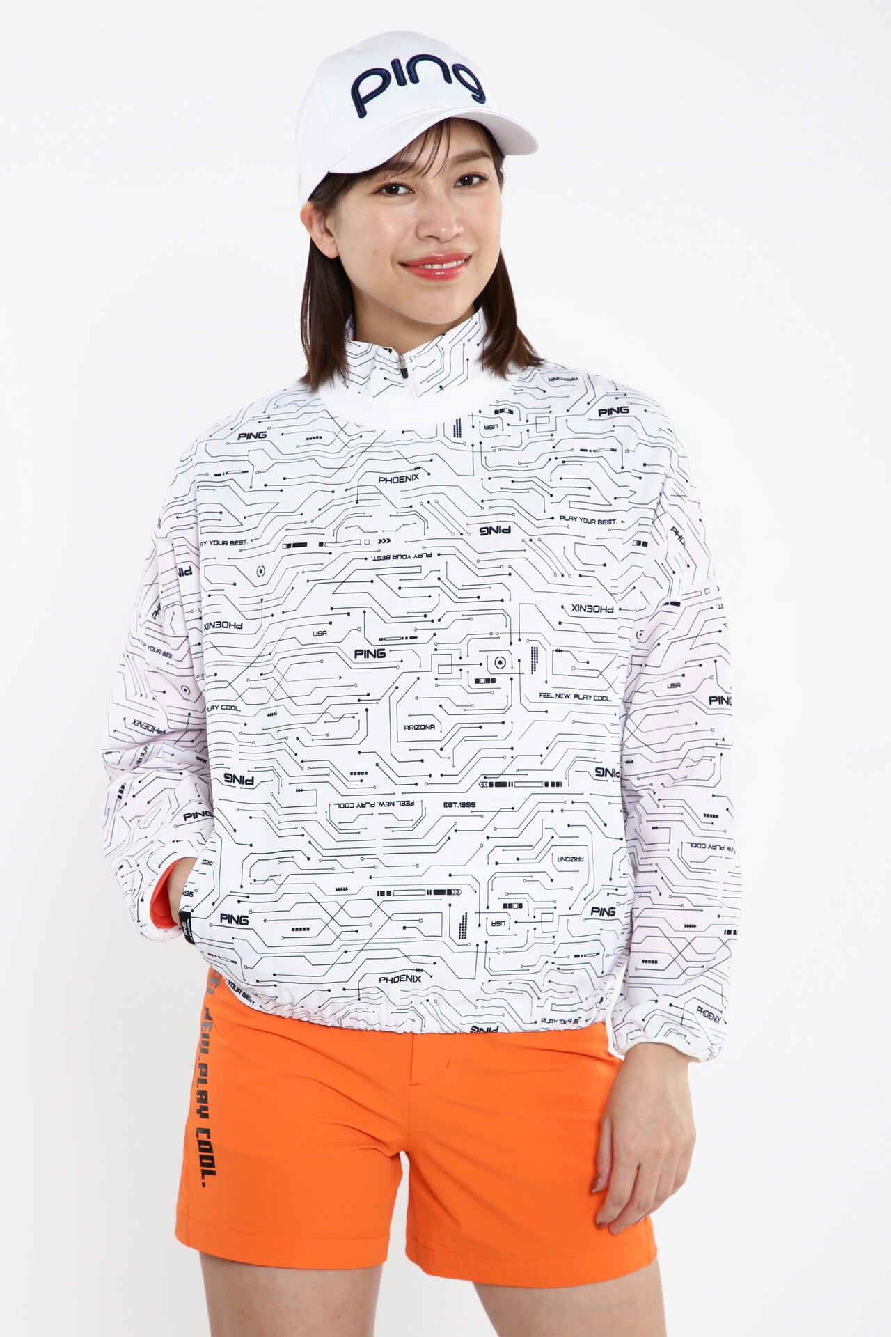 【PING APPAREL】【プルオーバー+ベスト】リップストップ ツインブルゾン ＜PERFORMANCE＞ (LADIES)