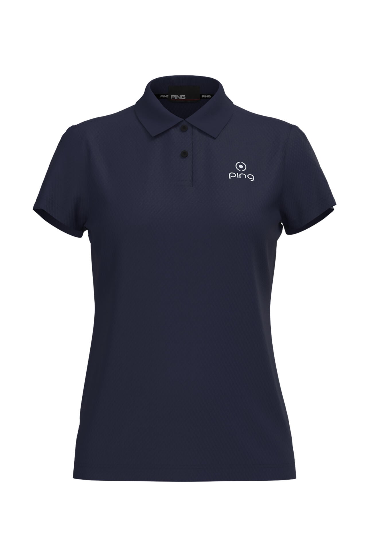 【PING APPAREL】オニカノコストレッチジャカード半袖ポロシャツ ＜PRODUCT ADDITION＞ (LADIES)