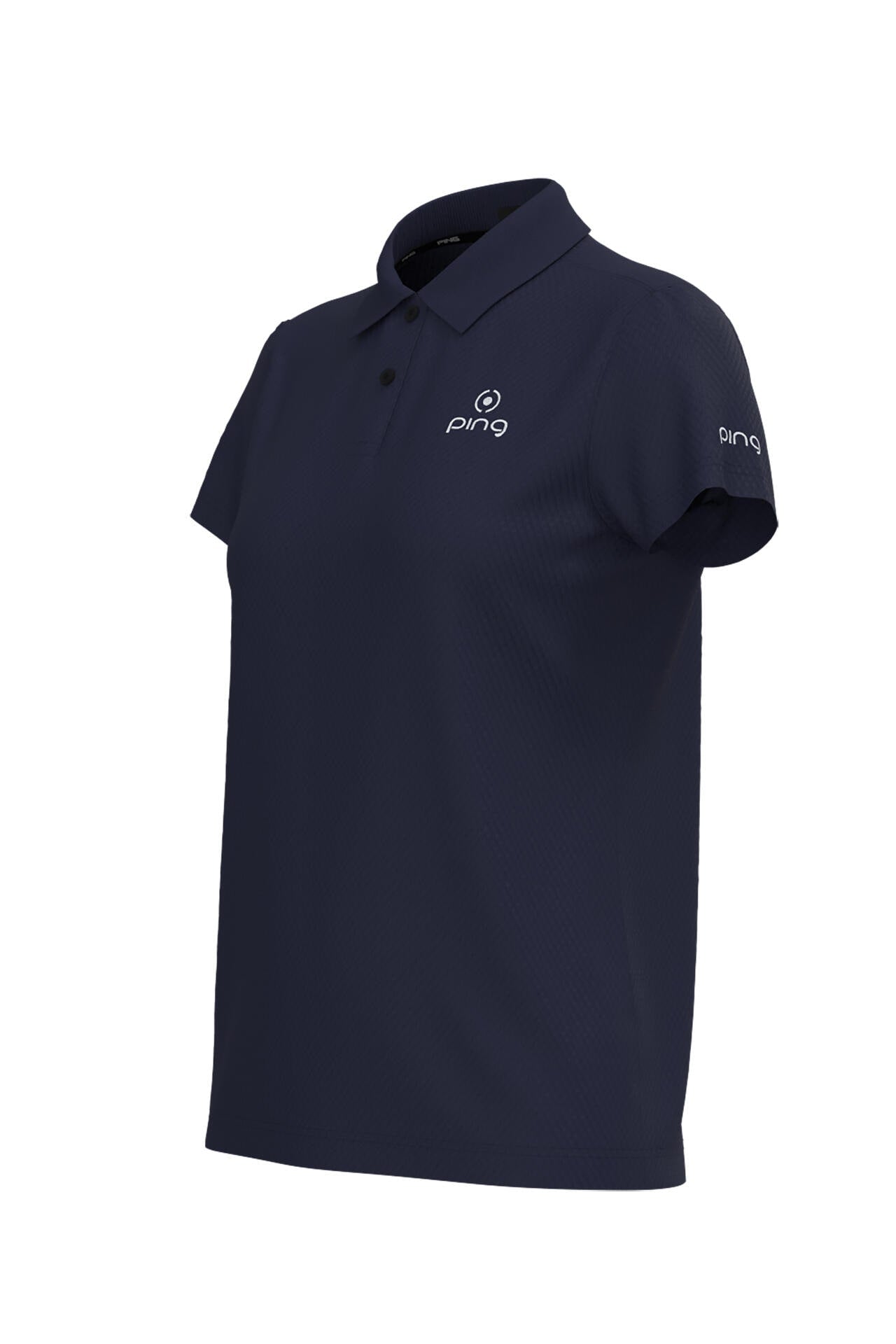 【PING APPAREL】オニカノコストレッチジャカード半袖ポロシャツ ＜PRODUCT ADDITION＞ (LADIES)