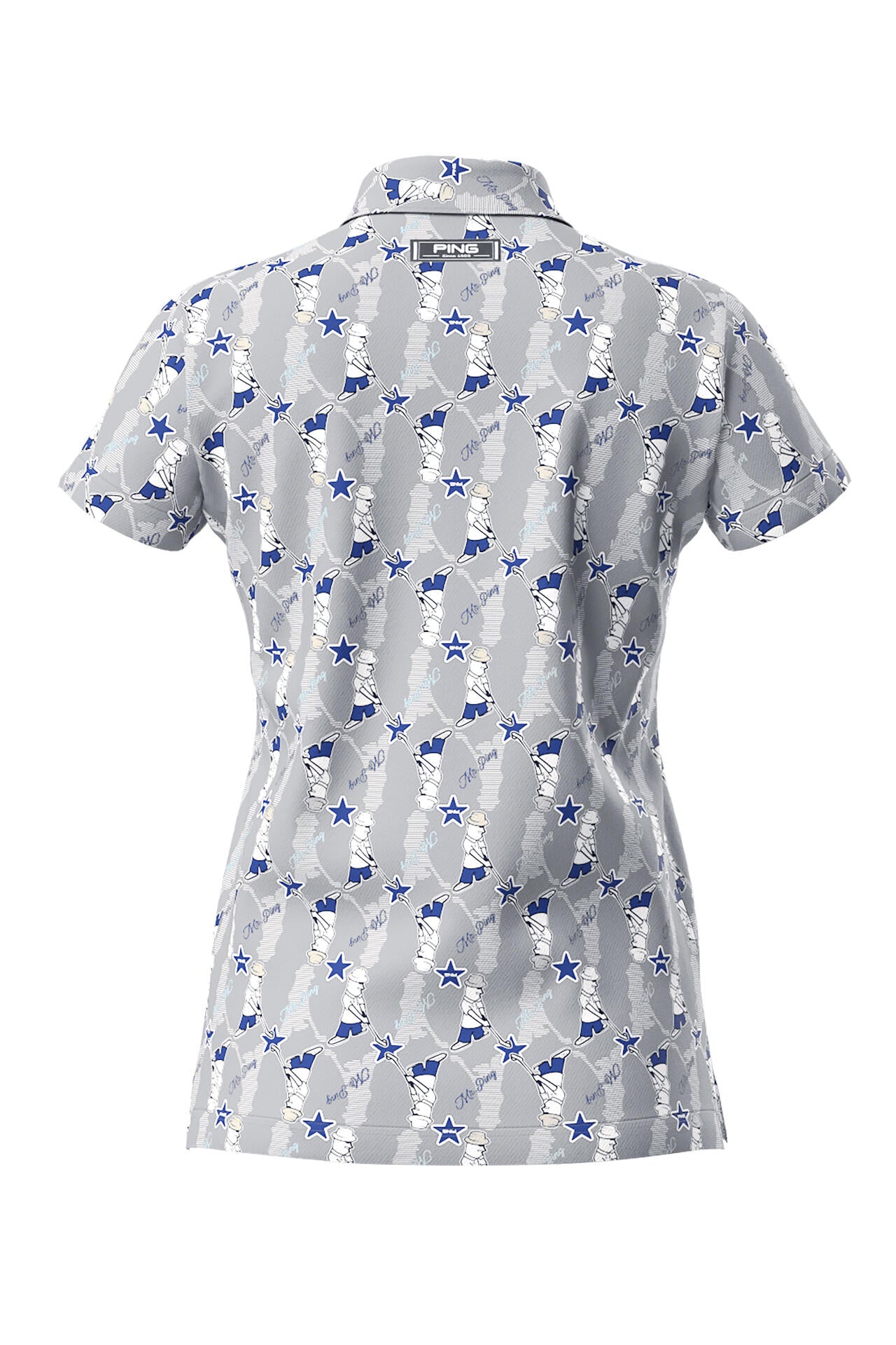 【PING APPAREL】Mr.PING総柄プリント半袖ポロシャツ ＜NATIVE＞ (LADIES)
